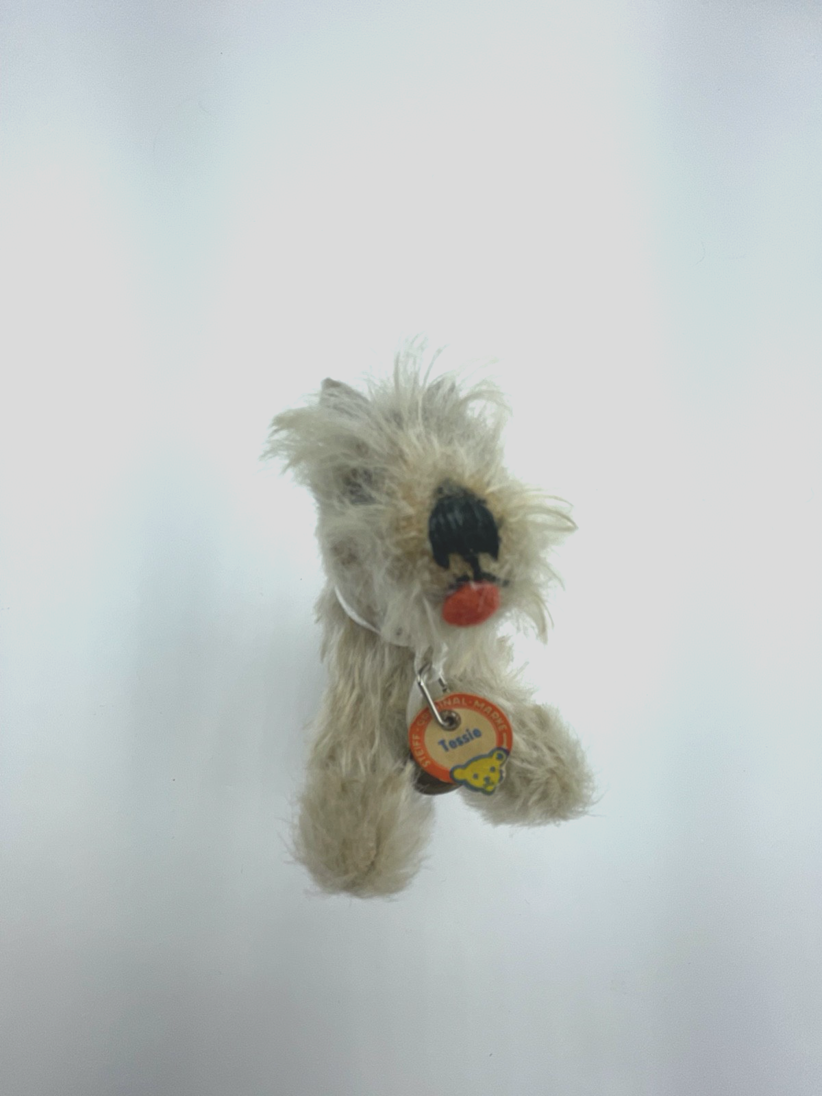 Vintage Steiff Mohair Hund Tessie 60er Jahre mit Schild H ca. 8 cm gepflegt7