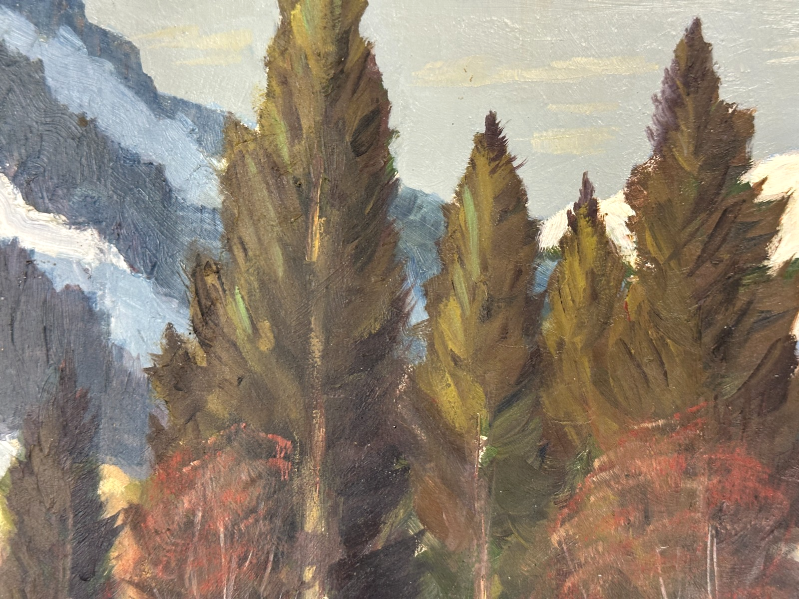 Otto Johne - Schneeschmelze im Allgäu - 1976 – Öl auf Hartfaser - signiert3