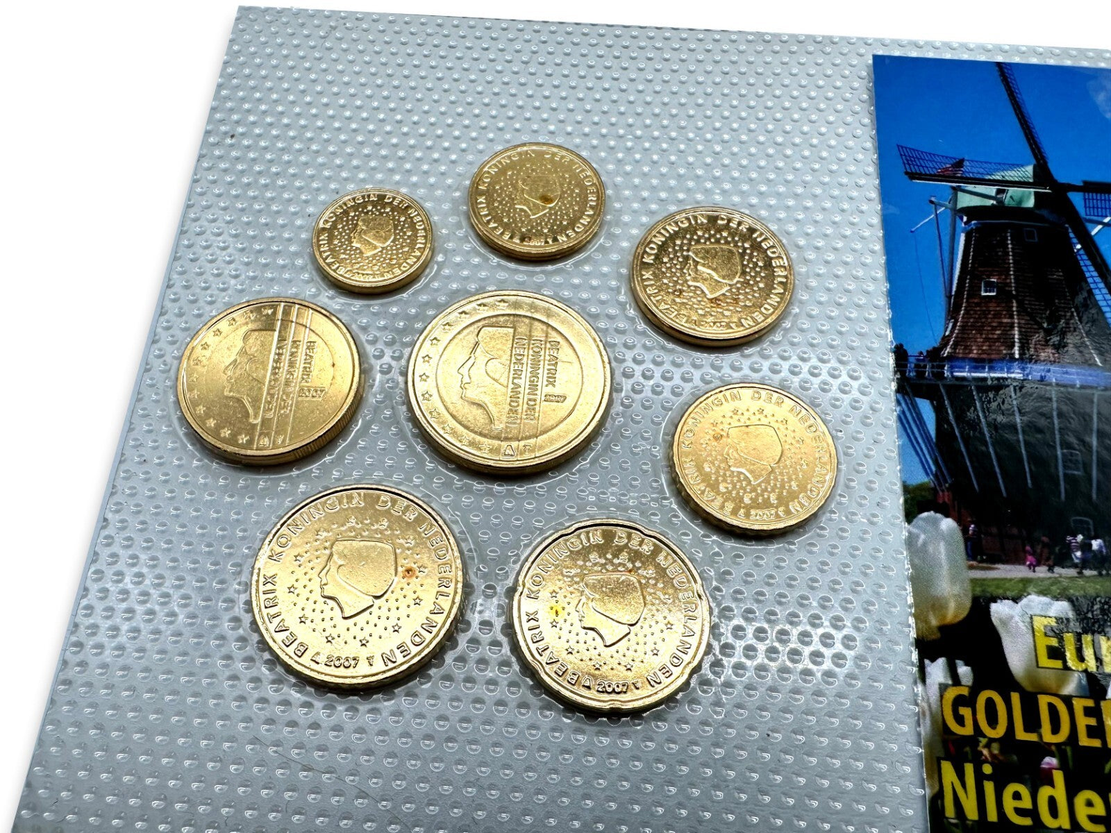Niederlande KSM Kursmünzsatz 2007 Euro € - 24 ct vergoldet - Limitierte Edition3