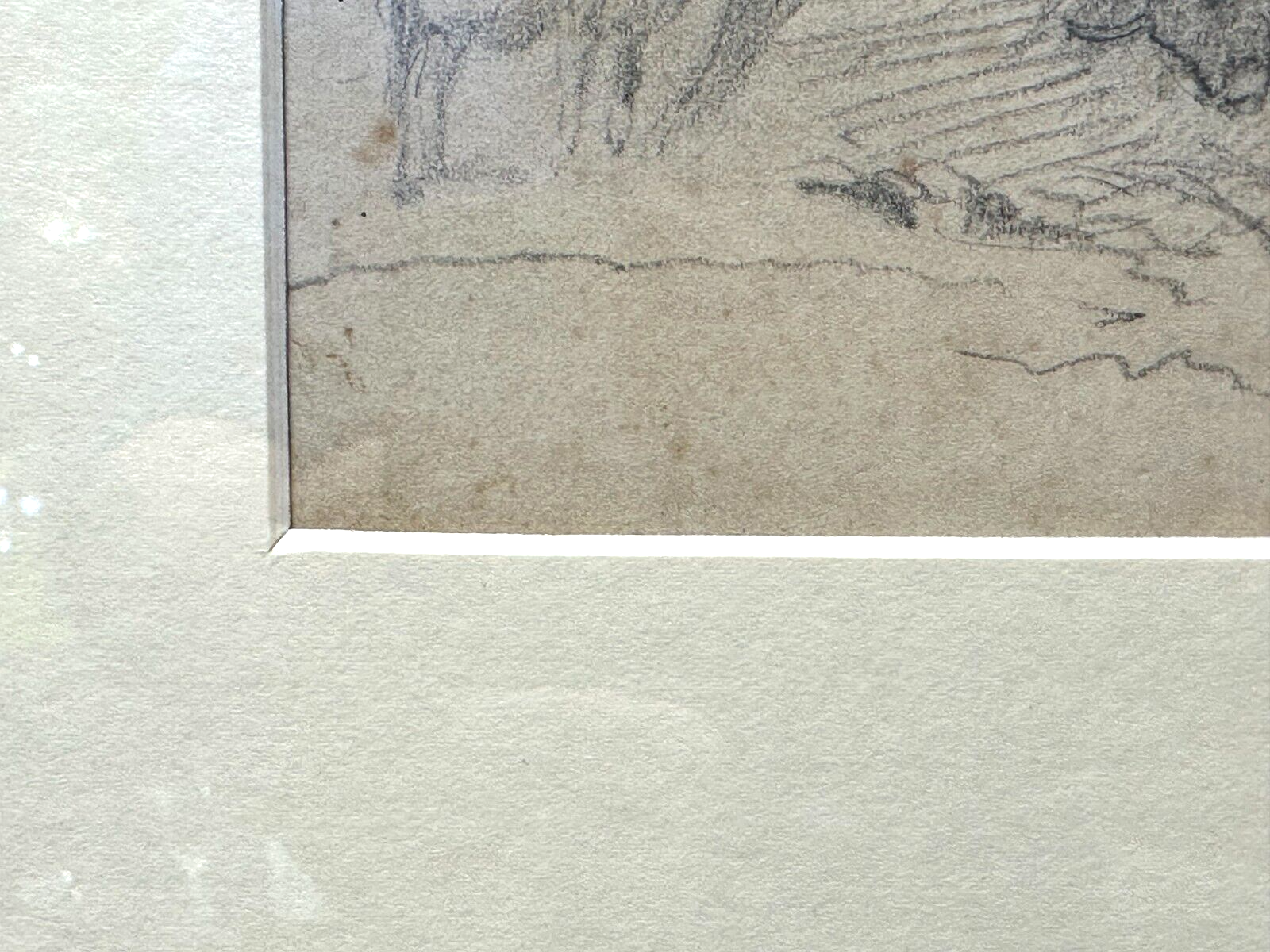 Bleistiftzeichnung - Anton Braith (1836-1905) - Kühe Skizze Studie - gerahmt5