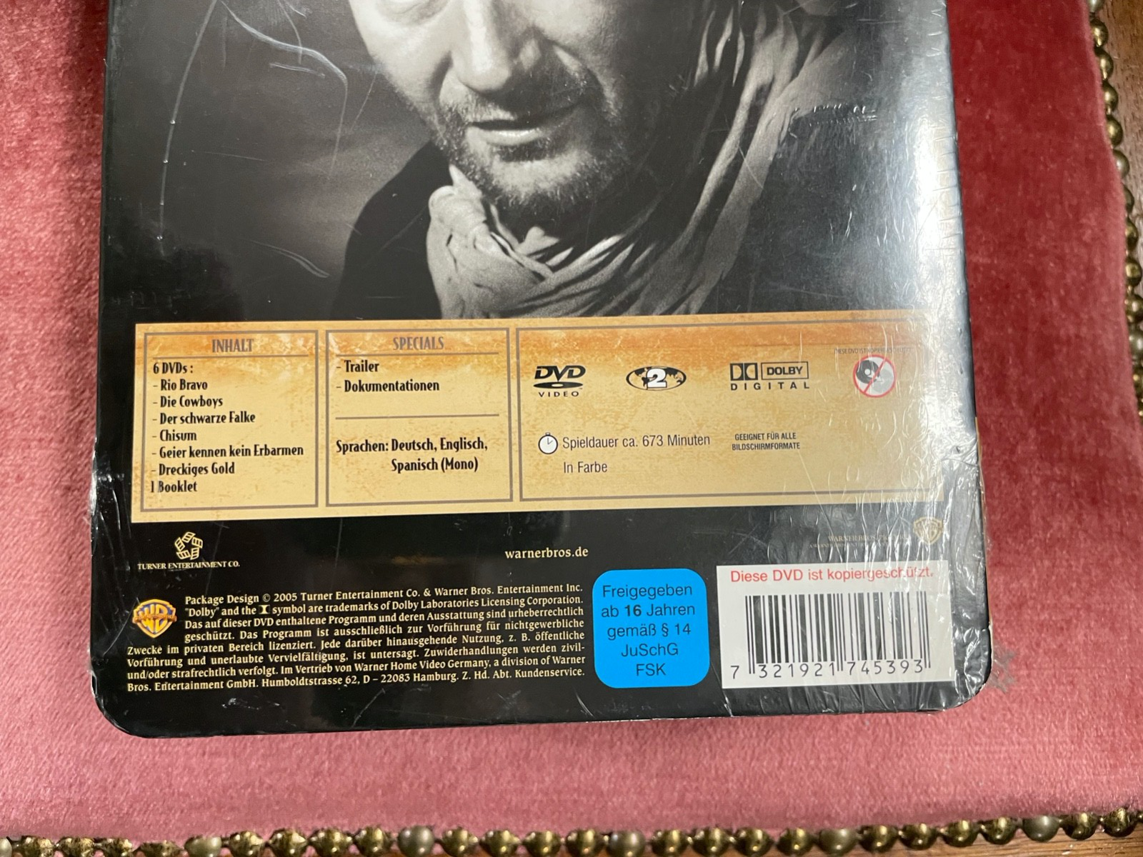 Original verpackt John Wayne Collection 6 DVD Sammlung Booklet in Metallbox4