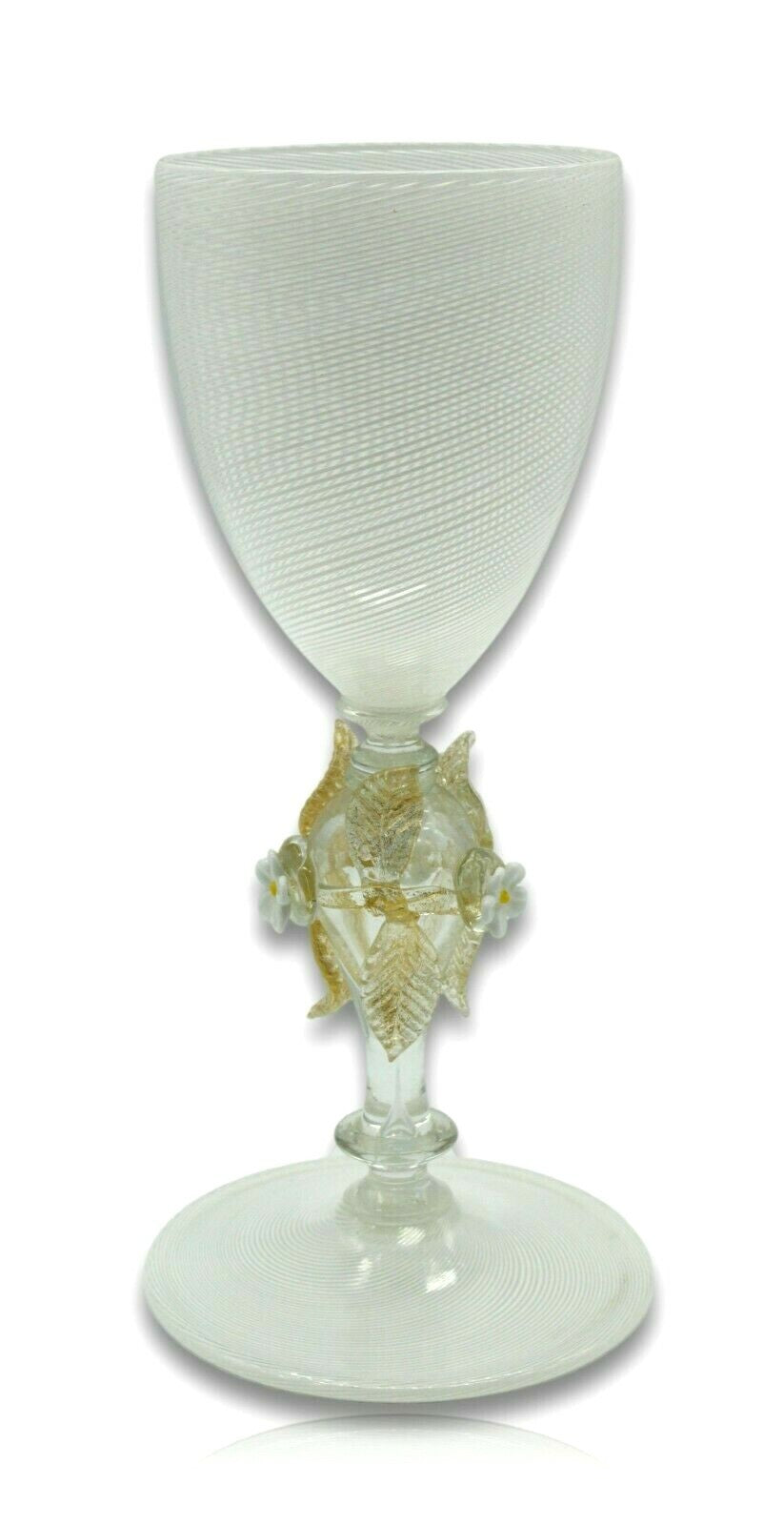 Murano - Glaskelch - Art Glass Design - Salviati - Goldstaub Einschmelzung0