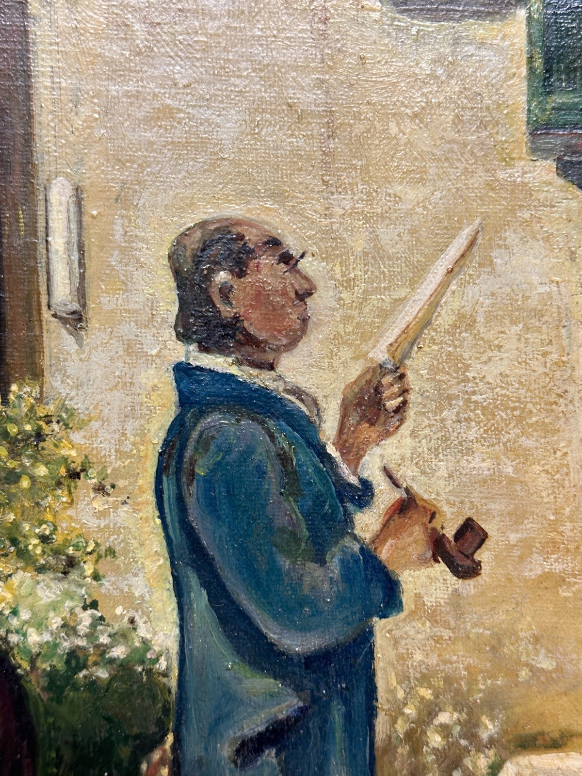 Der Pfarrer bei der Morgenlektüre – Carl-Spitzweg-Kopie - signiert 'A. Bengs'2