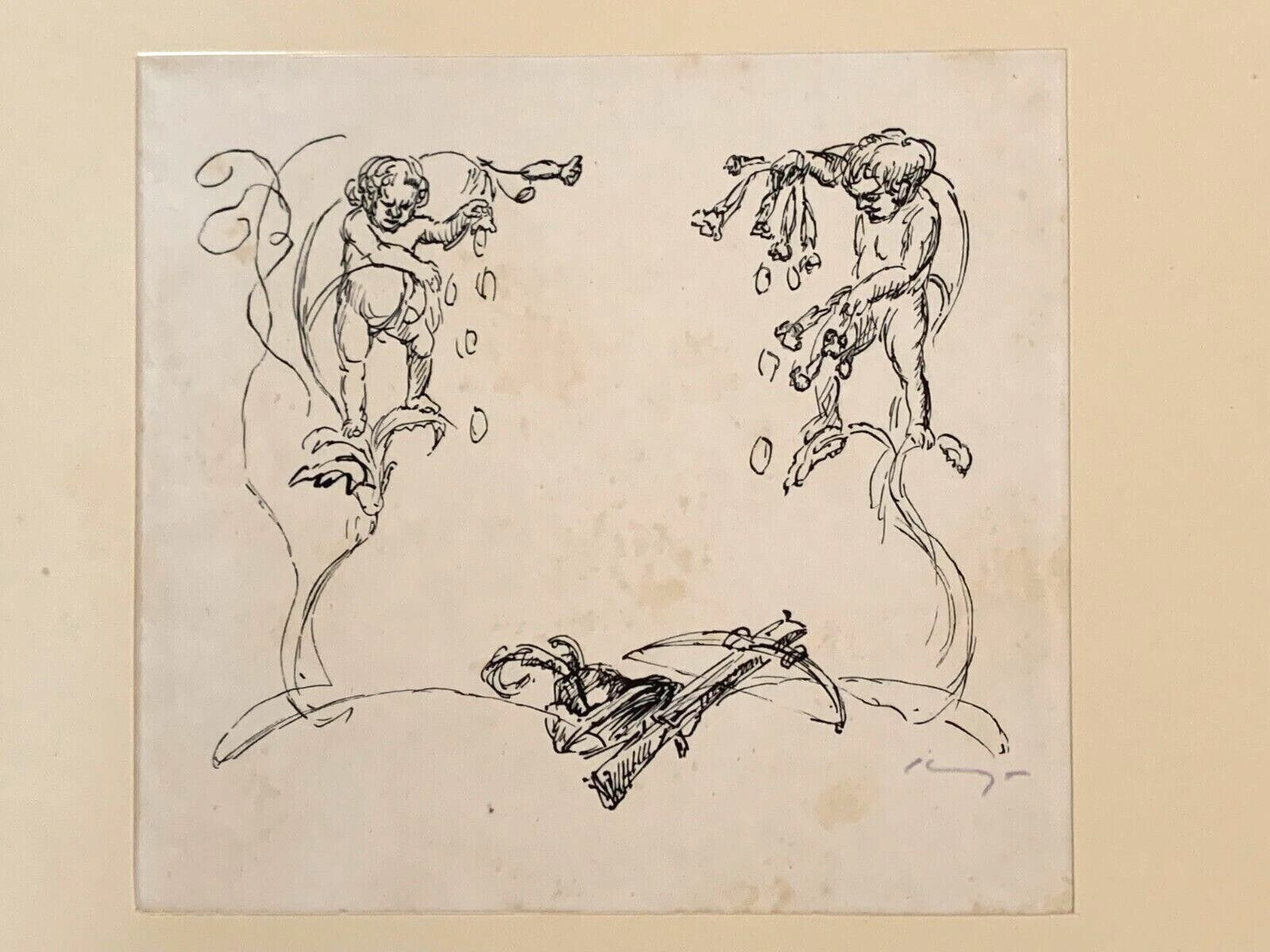 Max Slevogt 1868-1932 - Lithographie - Szenische Illustration - signiert 2