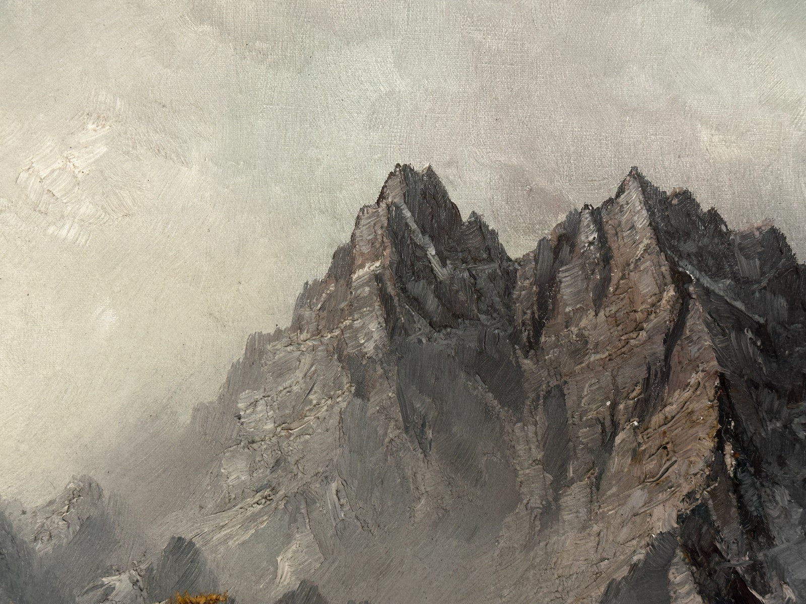 Elsbeth Huther - Öl auf Leinwand - Alpen Bergsee Almhütte - signiert - gerahmt6