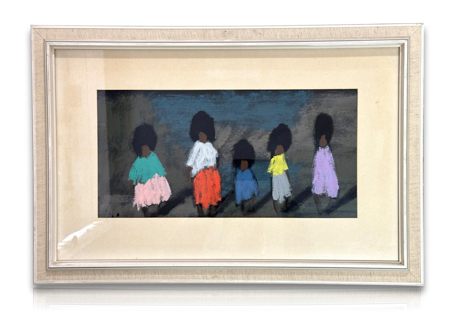 Hein Wittler 1918-2004 - Tempra auf Hartfaserplatte - Marokkanische Kindergruppe0