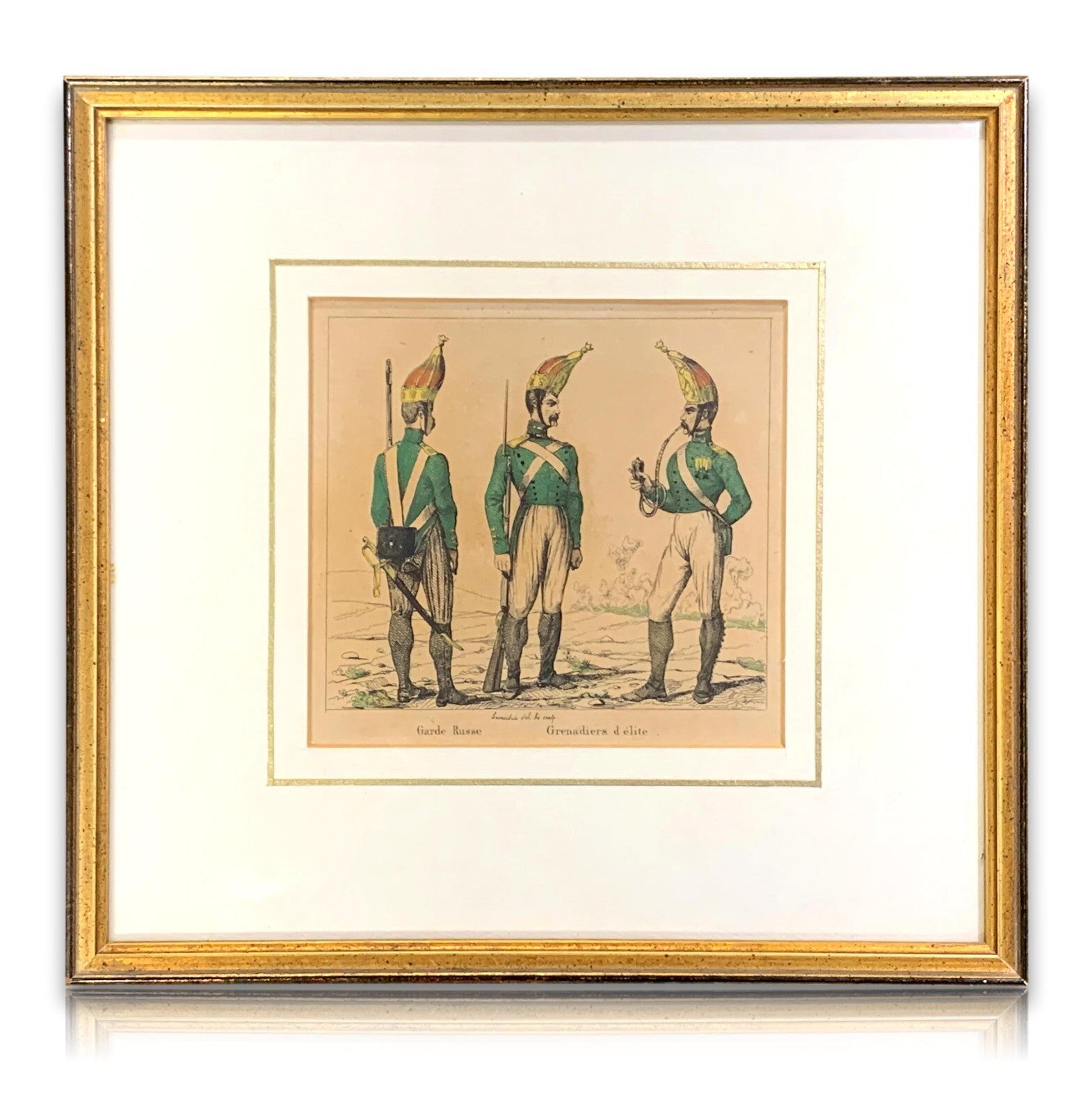 Lacauchie - Stahlstich koloriert - Russische Grenadier Garde - Uniform 18120