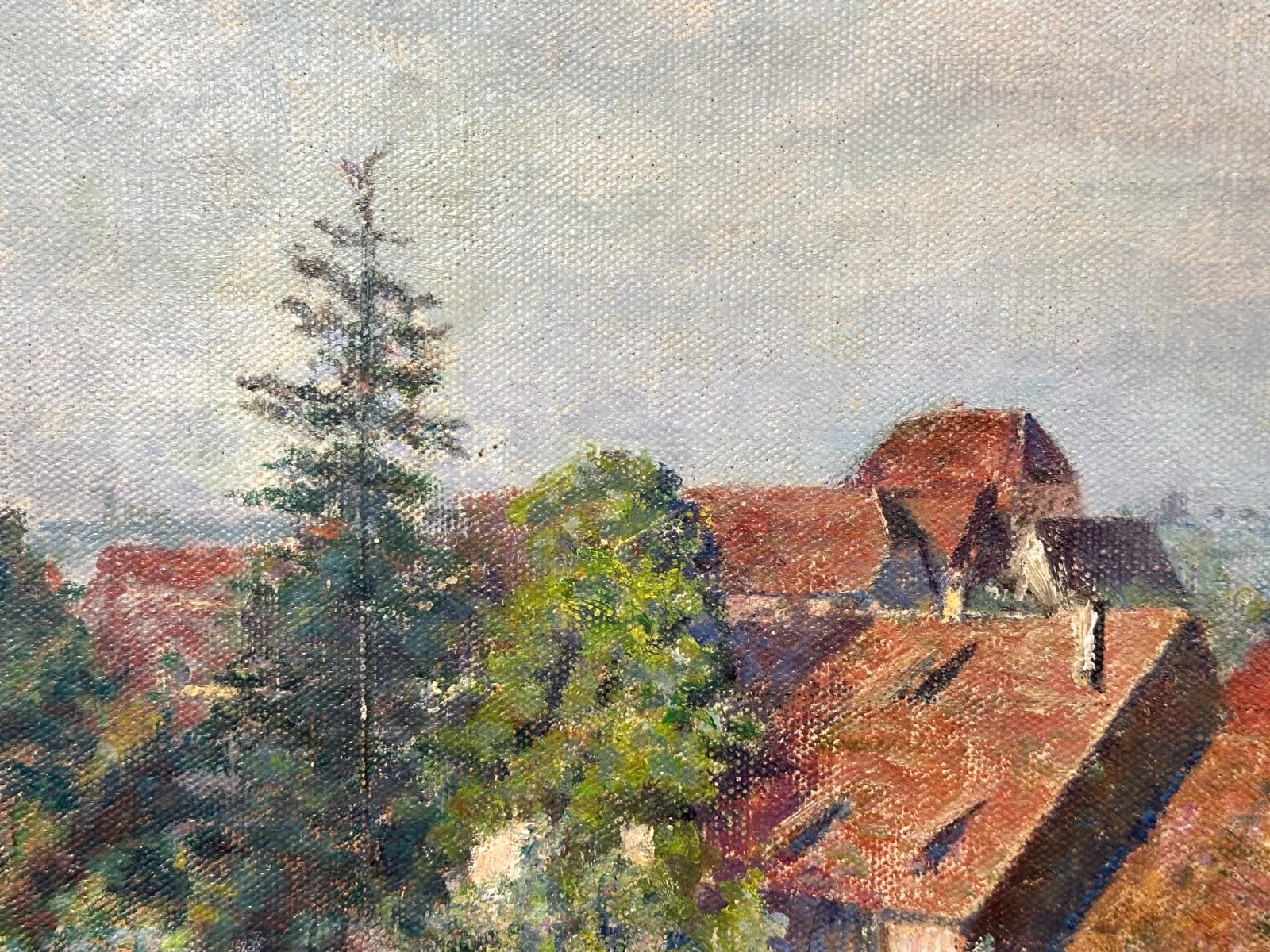 Emil Uhl (1864–1945) – Ansicht von Langenburg (Hohenlohe) um 1924, Öl auf LW3