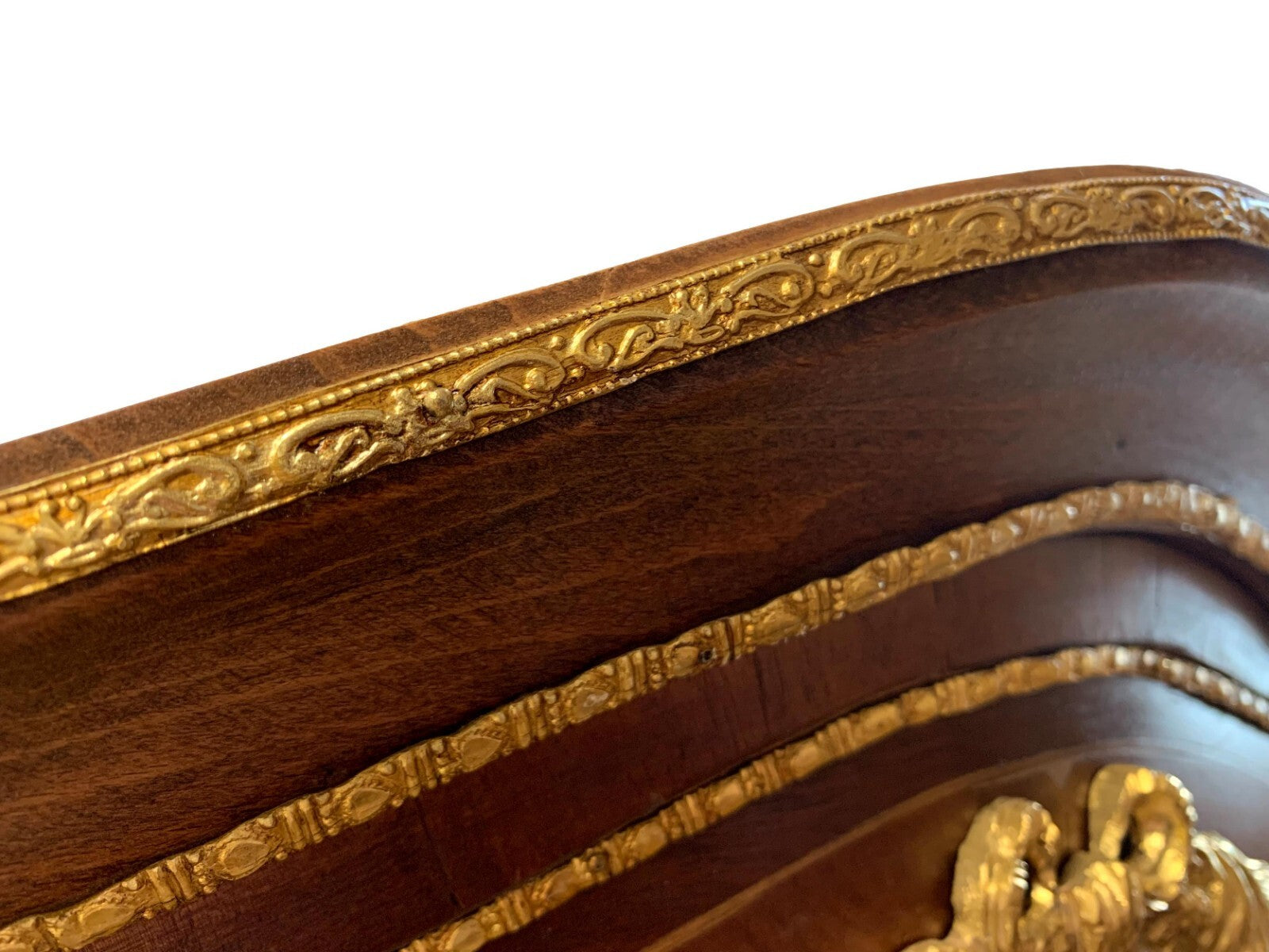 Aufsatzvitrine Vitrinenschrank - barocker Stil - Holz furniert - Metallbeschläge8