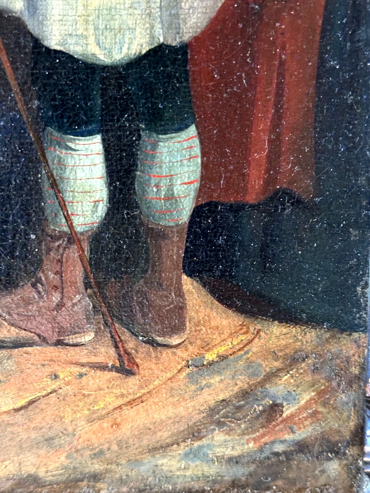 Öl auf Leinwand - Clement Pruche 1811–1890 - Straßenmusiker 1836 - signiert10