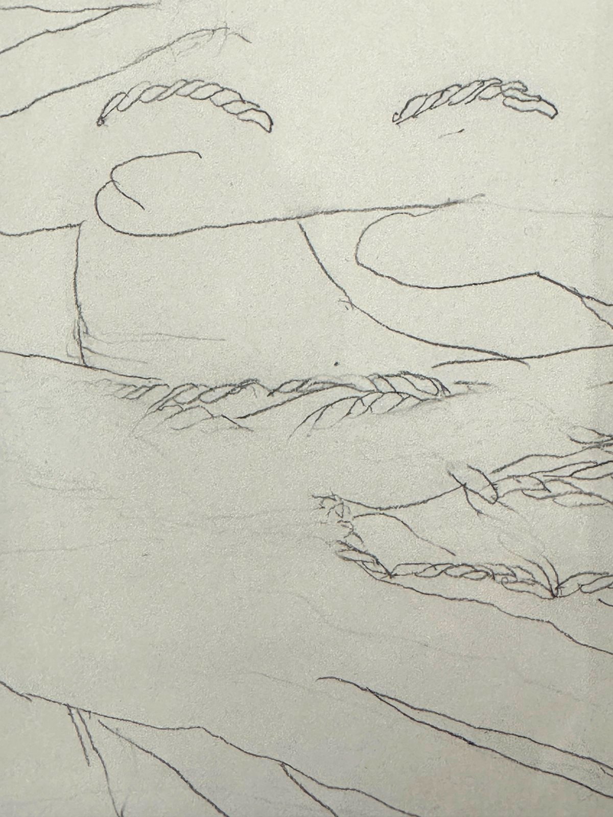 Bettina von Haaren -Bleistiftzeichnung 2002 – Hände surreal – signiert verso2