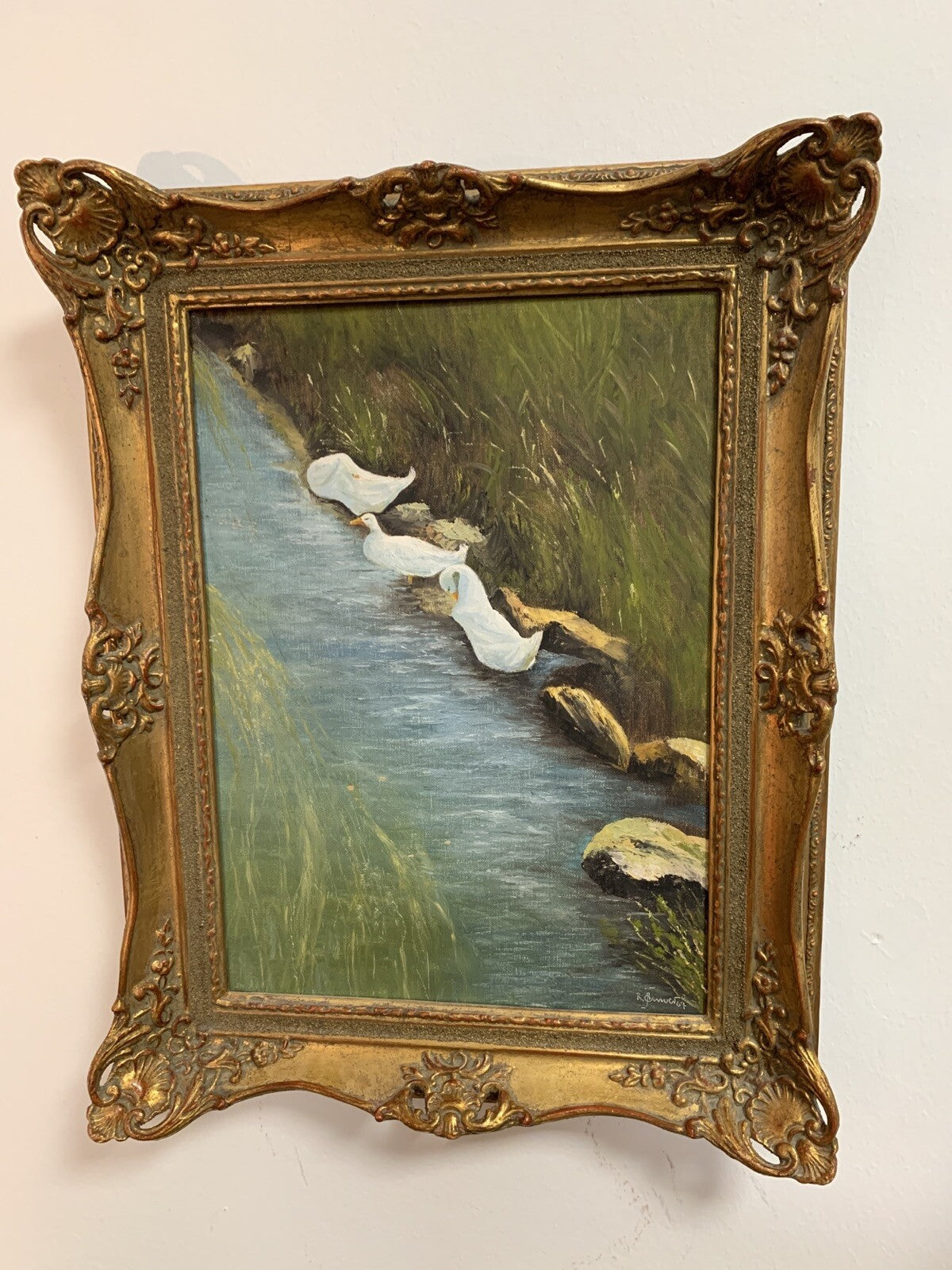 Enten am Teich Ölgemälde 19673
