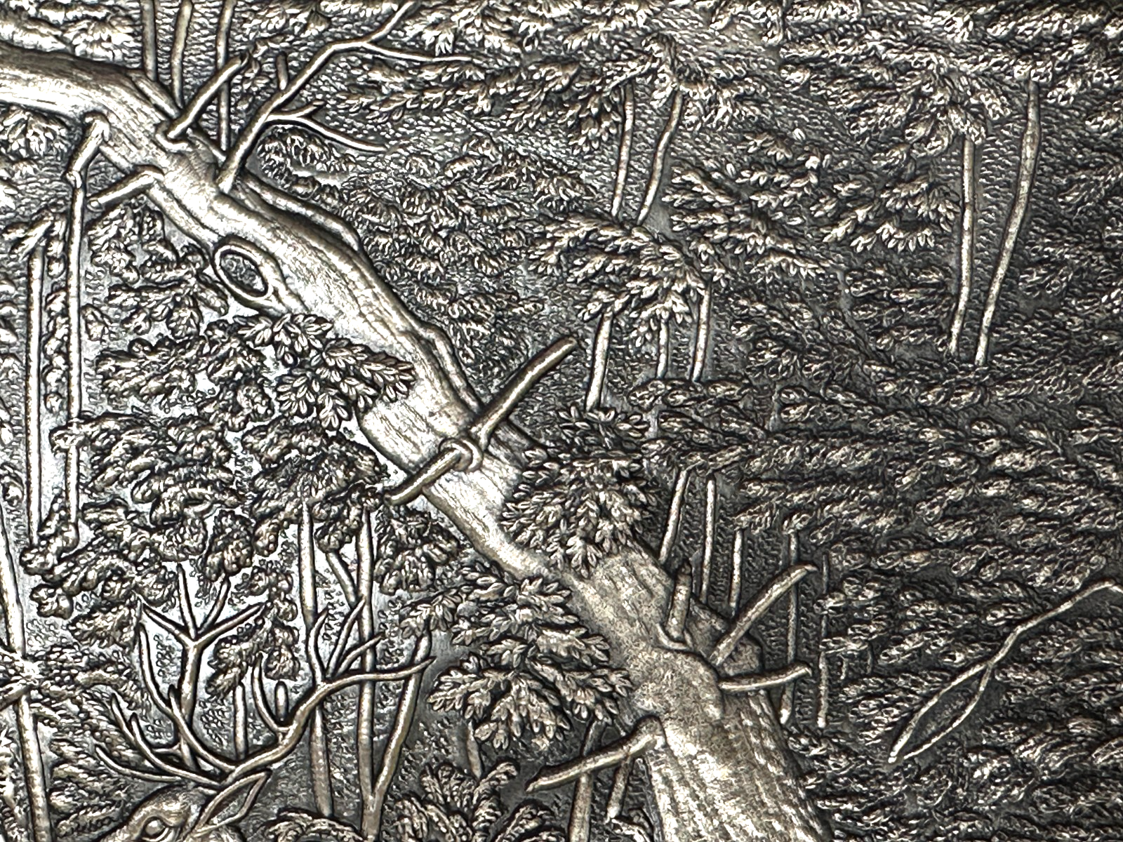 Silberrelief - Jagdszene J. E. Ridinger – Feinsilber 999 – limitiert 87/12004