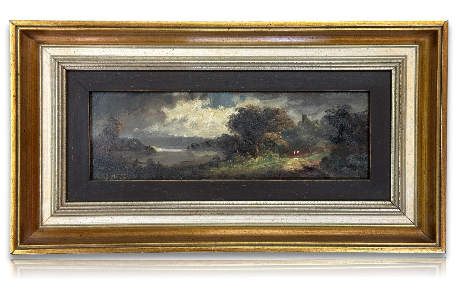 Heinrich Berger - Landschaftsgemälde - Öl auf Platte - signiert - gerahmt0