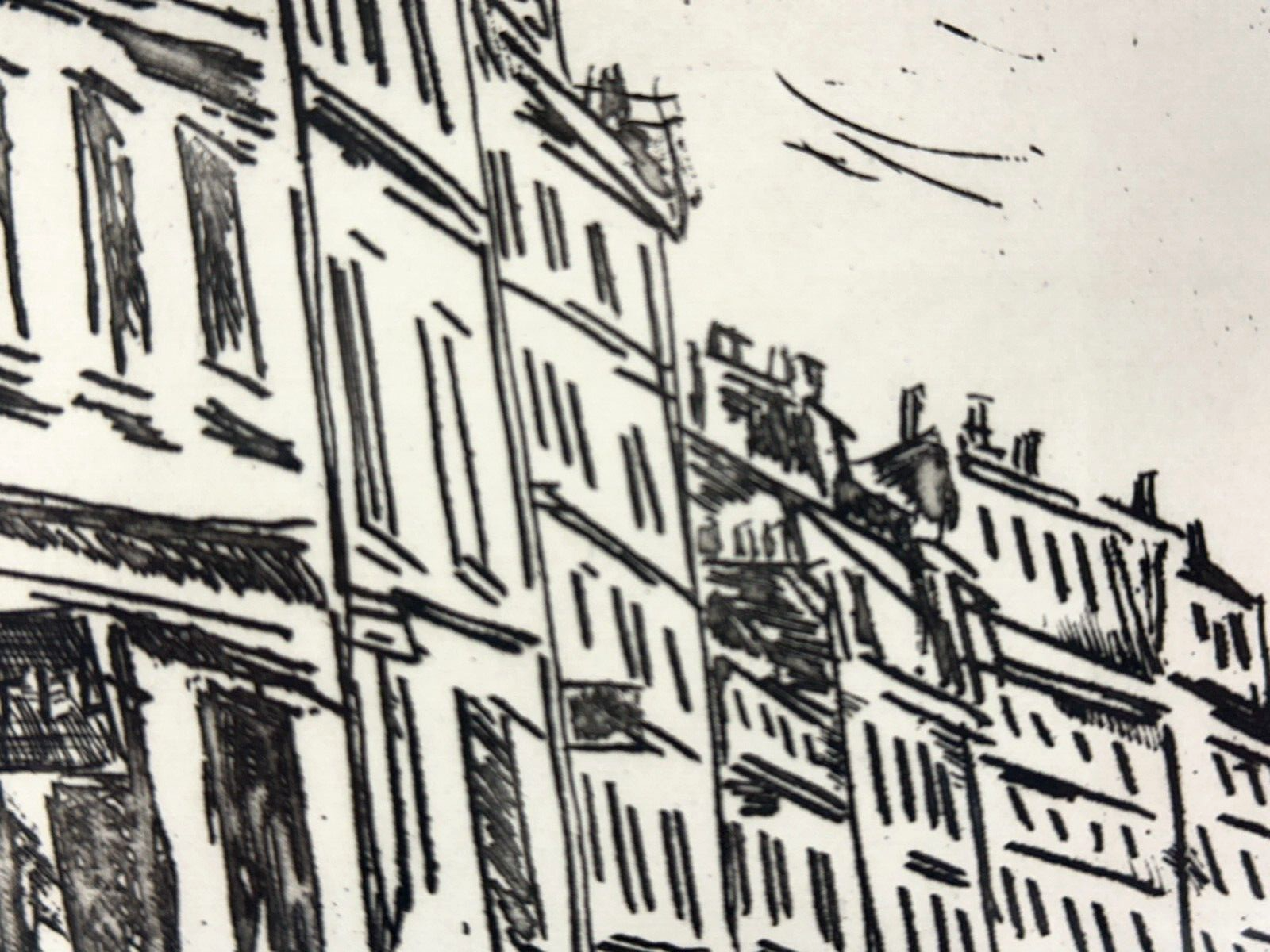 Maurice de Vlaminck 1876-1958 - Radierung - Paris - La Rue de la Glacière 19374