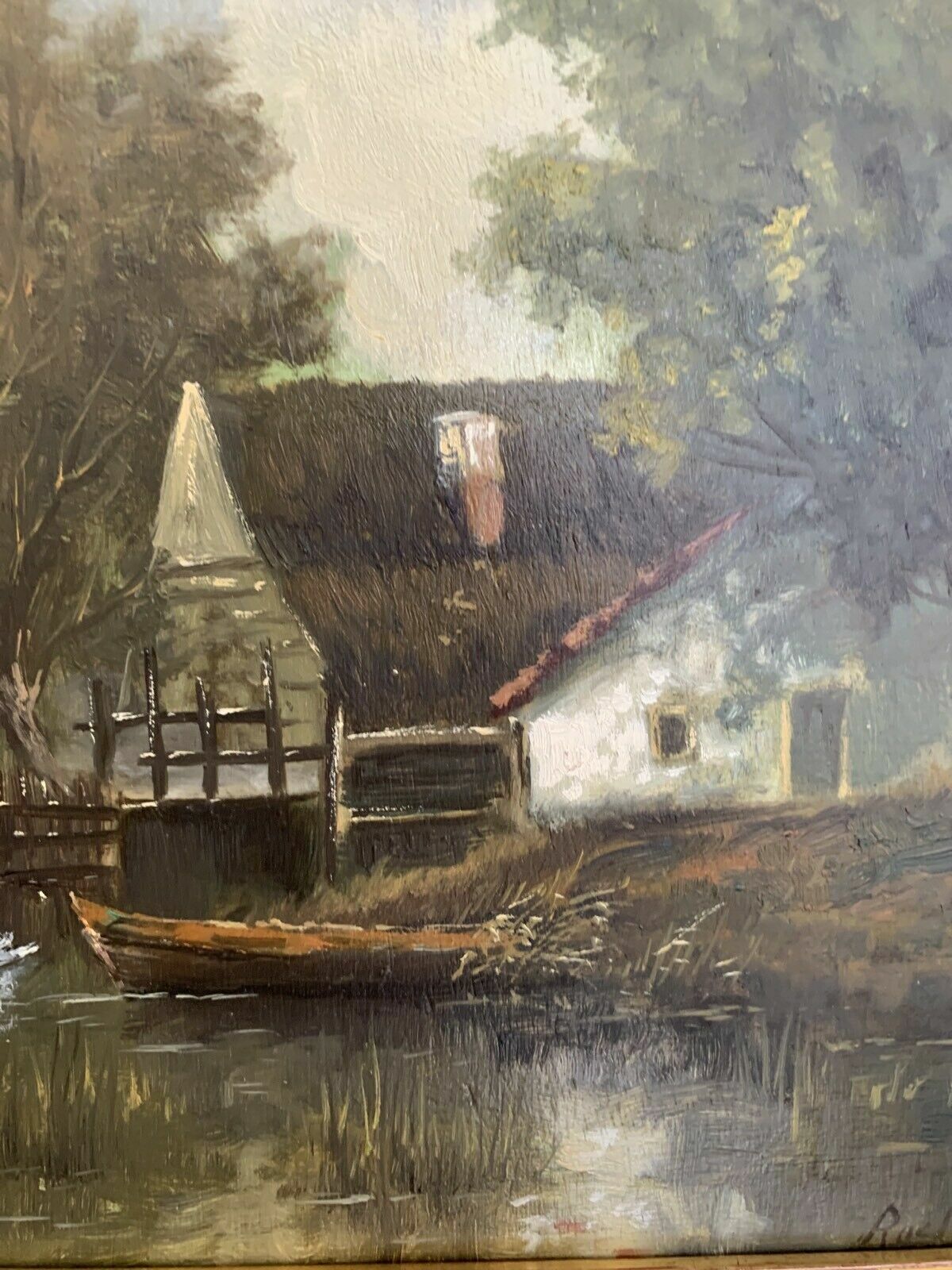 Roelof DOZEMAN (1924-1988) Ölgemälde Signiert - Schwanenteich - Öl auf Leinen9