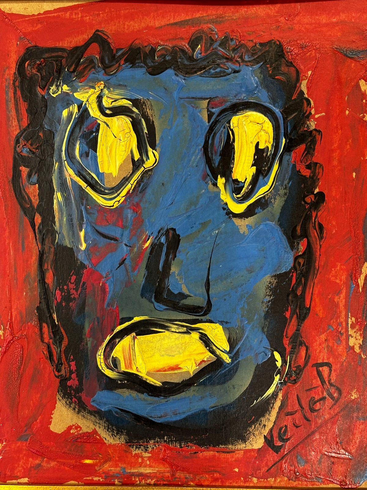 Bohumil Samuel Kečíř –„Africké Písně“ - Öl auf Karton - Porträt - signiert1