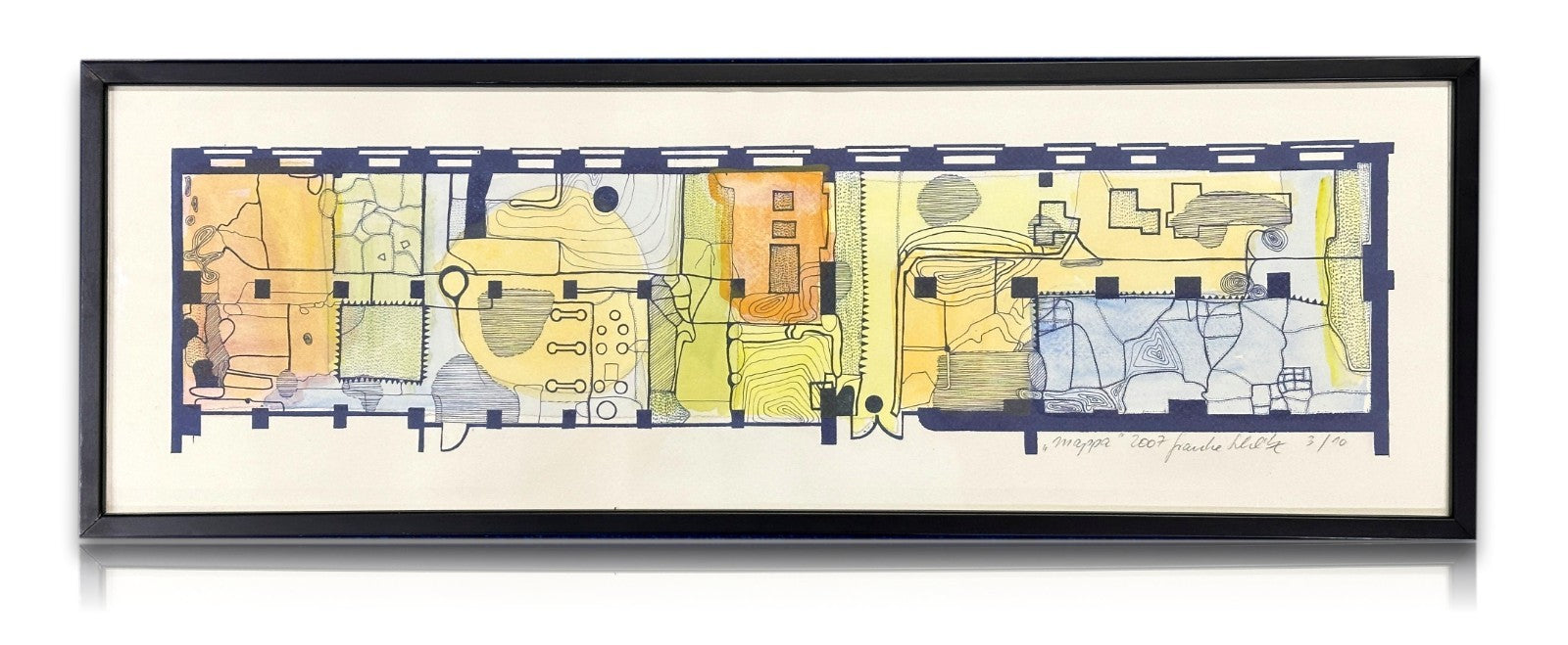 Frauke Schlitz – „Mappa“, 2007 - kolorierte Lithografie - signiert & nummeriert0