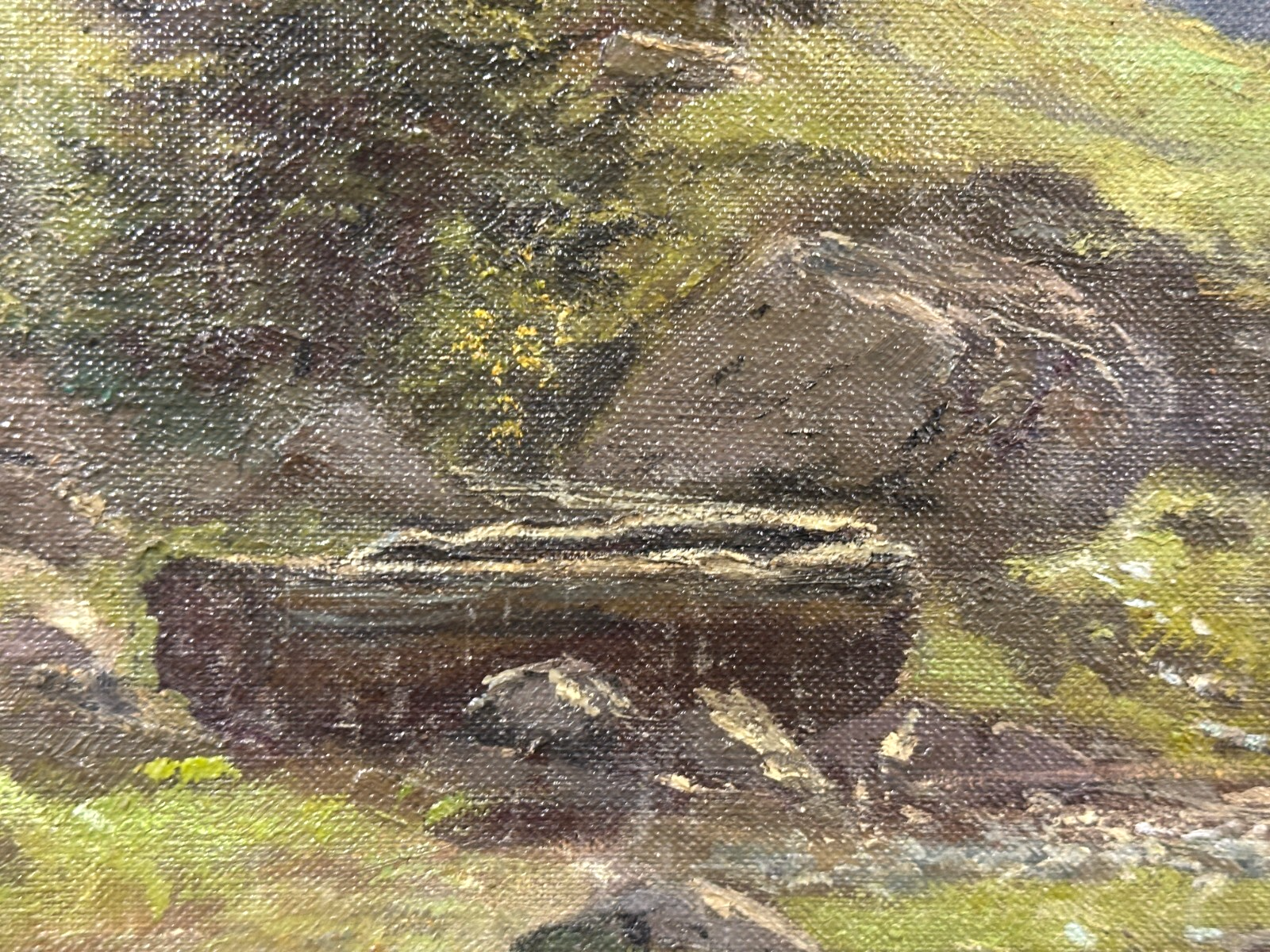 Rudolf Hölbling (1897–1990) - Alpenlandschaft - Öl auf Masonit - Barocker Rahmen7