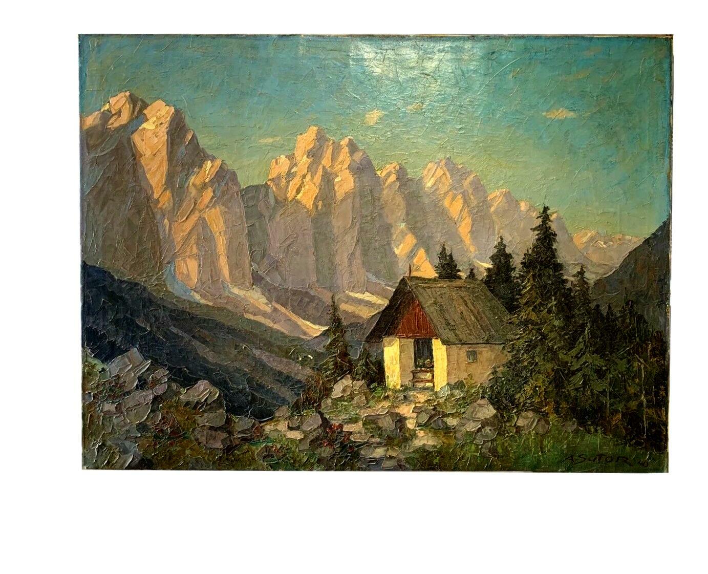 Adalbert Sutor - Ölgemälde - Öl auf Leinwand - ungerahmt - Tiroler Kapelle0