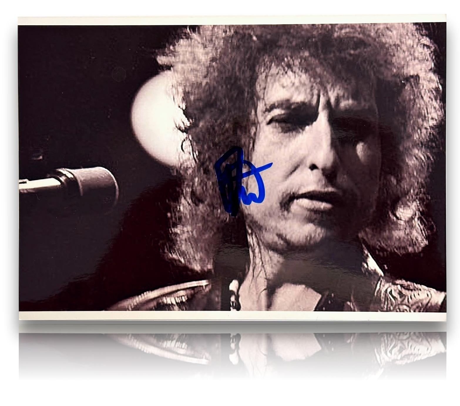 Bob Dylan - Autogramm signiertes Foto 17,5x13 cm blauer Marker - Musik Legende0