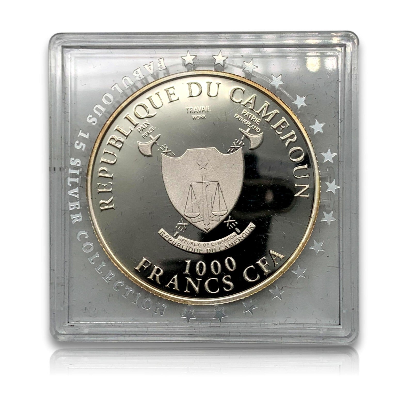 1000 FRANCS - Kamerun Cameroon - Cross-River-Gorilla - 925er Silber - Münze Coin5