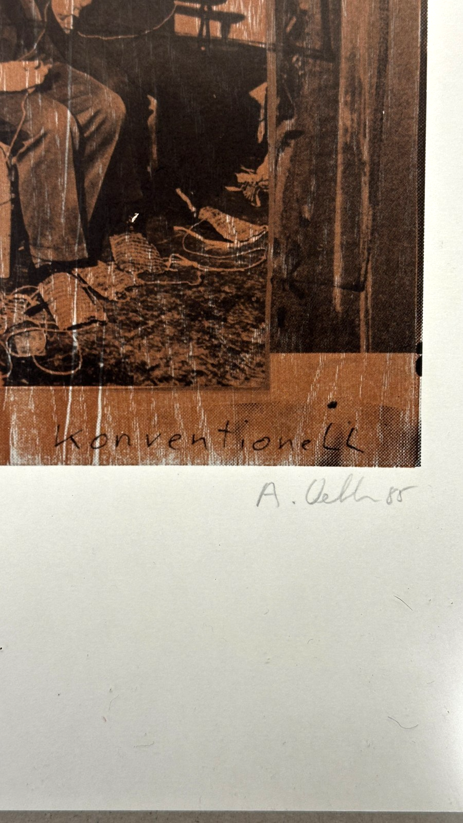 Albert Oehlen - „Widder“ - Farboffsetlithografie - signiert - gerahmt 64x53 cm5