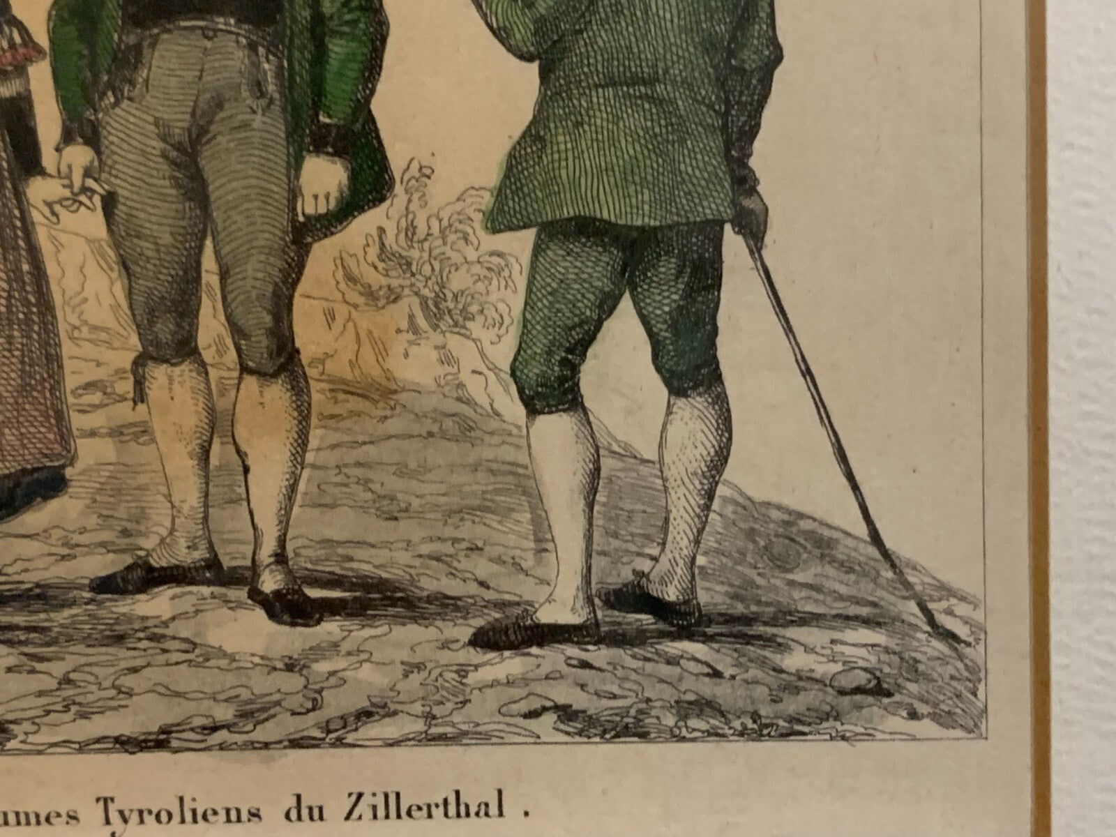 Alexandre Lacauchie - Kupferstich koloriert - historische Kleidung Tirol Ziller4
