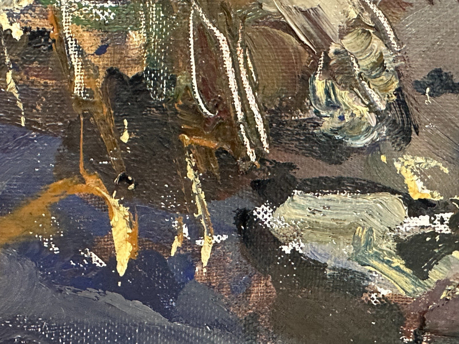 Robert Trätzl - Altwasser bei Stegen/Ammersee - Öl auf Leinwand - signiert9