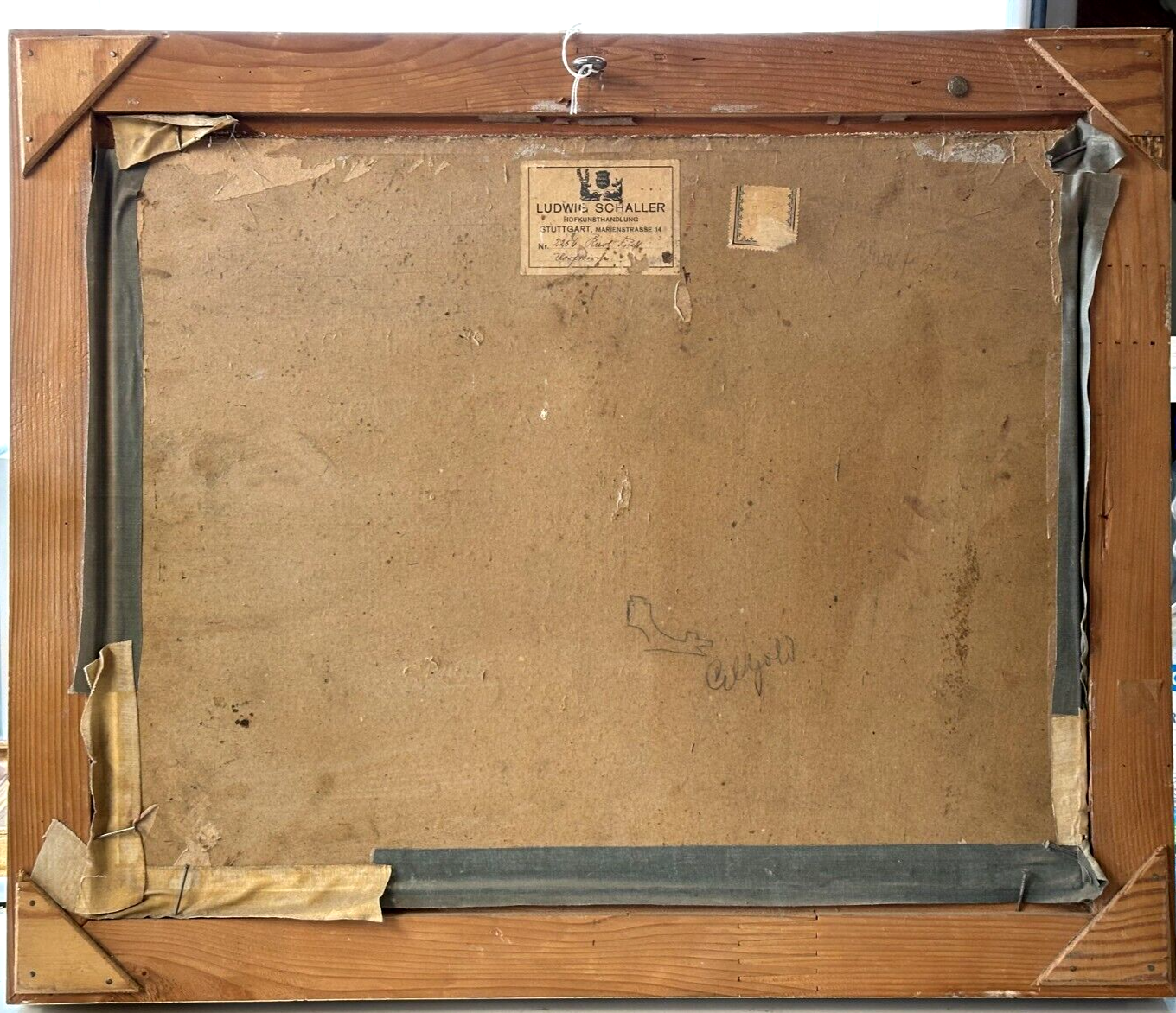 Öl auf Karton - Stadt Dorfansicht - Monogramm K.F. Karl Fürst gerahmt - signiert10