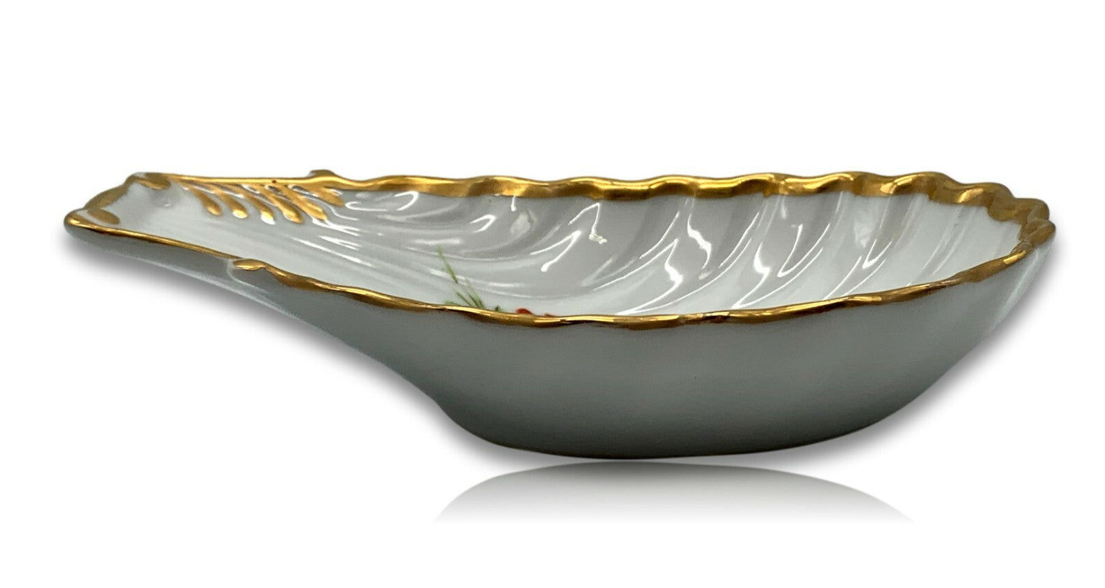Ludwigsburger Porzellan - Muschel Schale - Handbemalt - ca. 20er Jahre - Gold1
