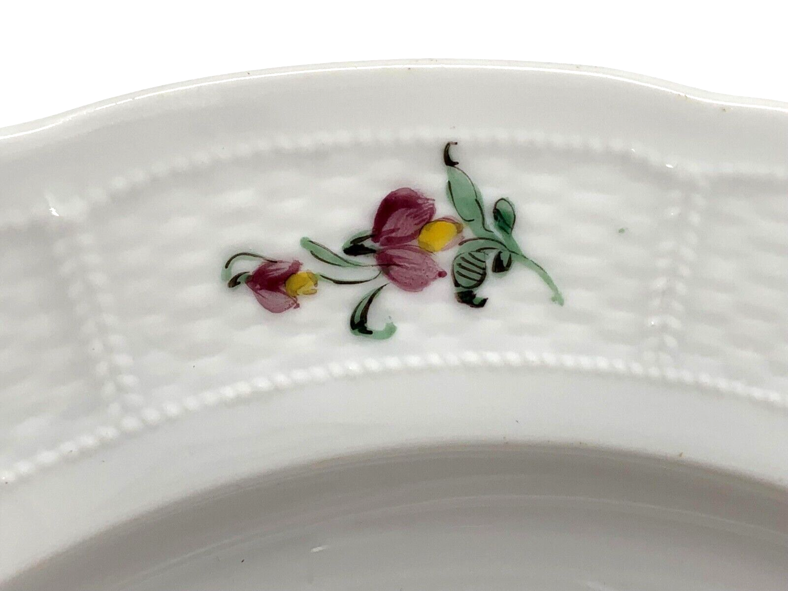 Nymphenburg - Porzellan Teller - Blumenbukett - ca 1920/30 - Streublumen Bukett3