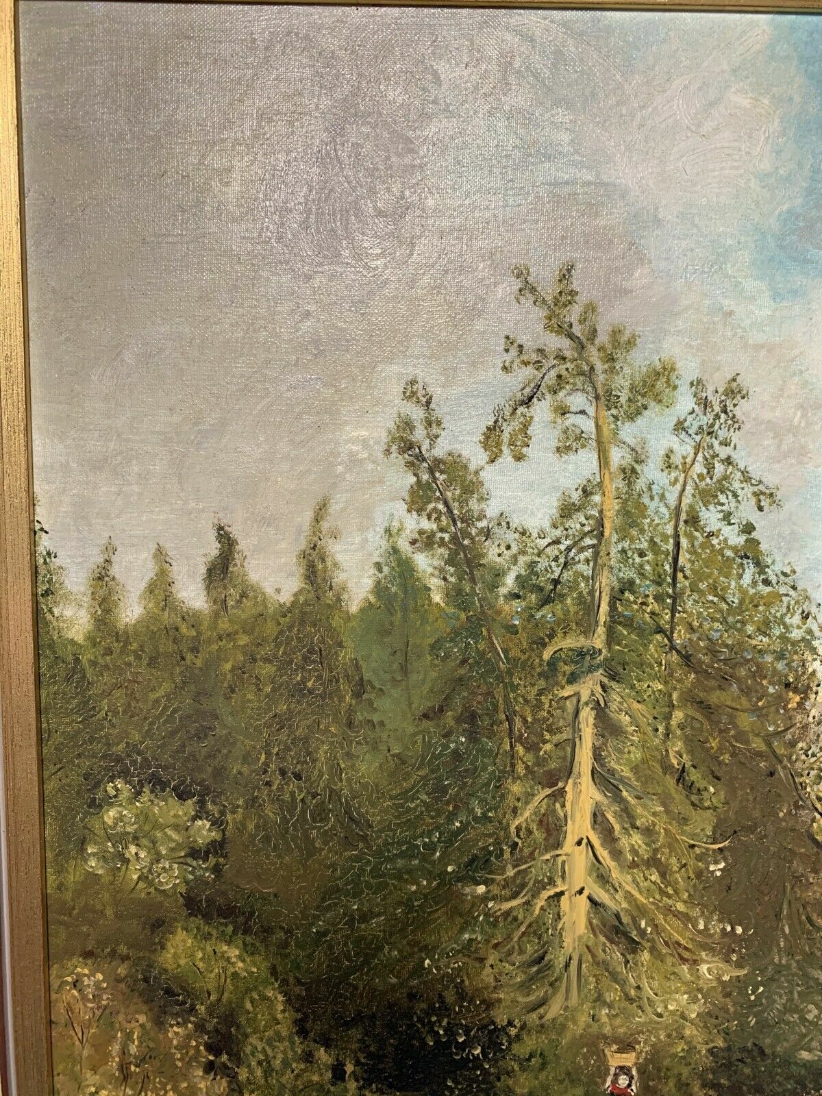 Ölgemälde - Öl auf Leinwand - signiert Monogramm - 'Der Gebirgsbach' - gerahmt3