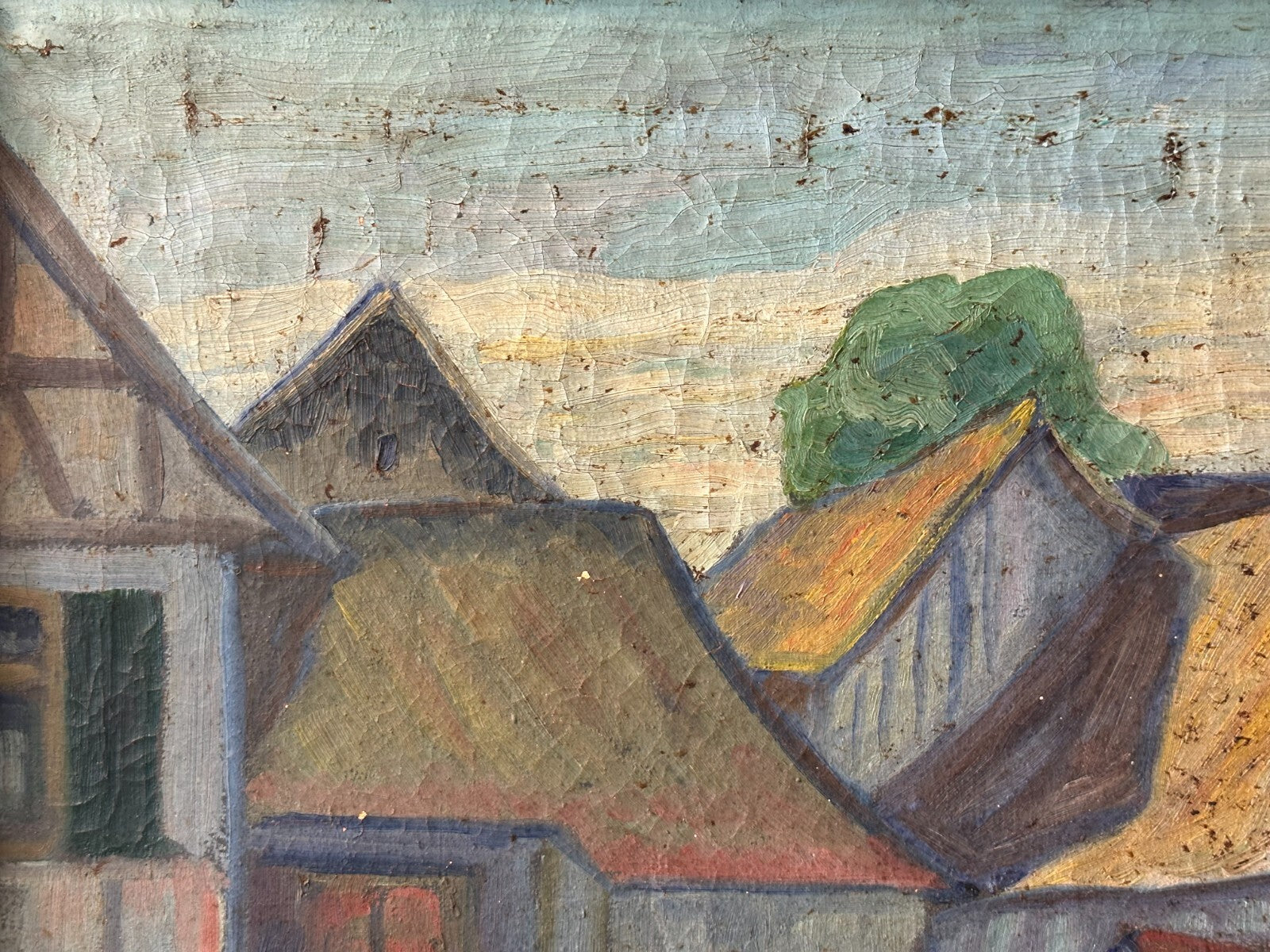 Reiner Wagner - Öl auf Leinwand - süddeutsches Dorfidyll - signiert - gerahmt2