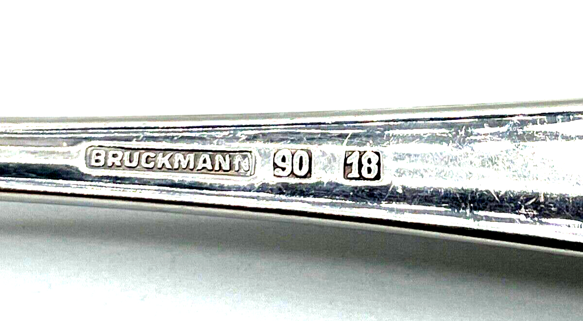 6 x Kuchengabel Bruckmann Liselotte Modell 690 mit 90 Silberauflage gepflegt9