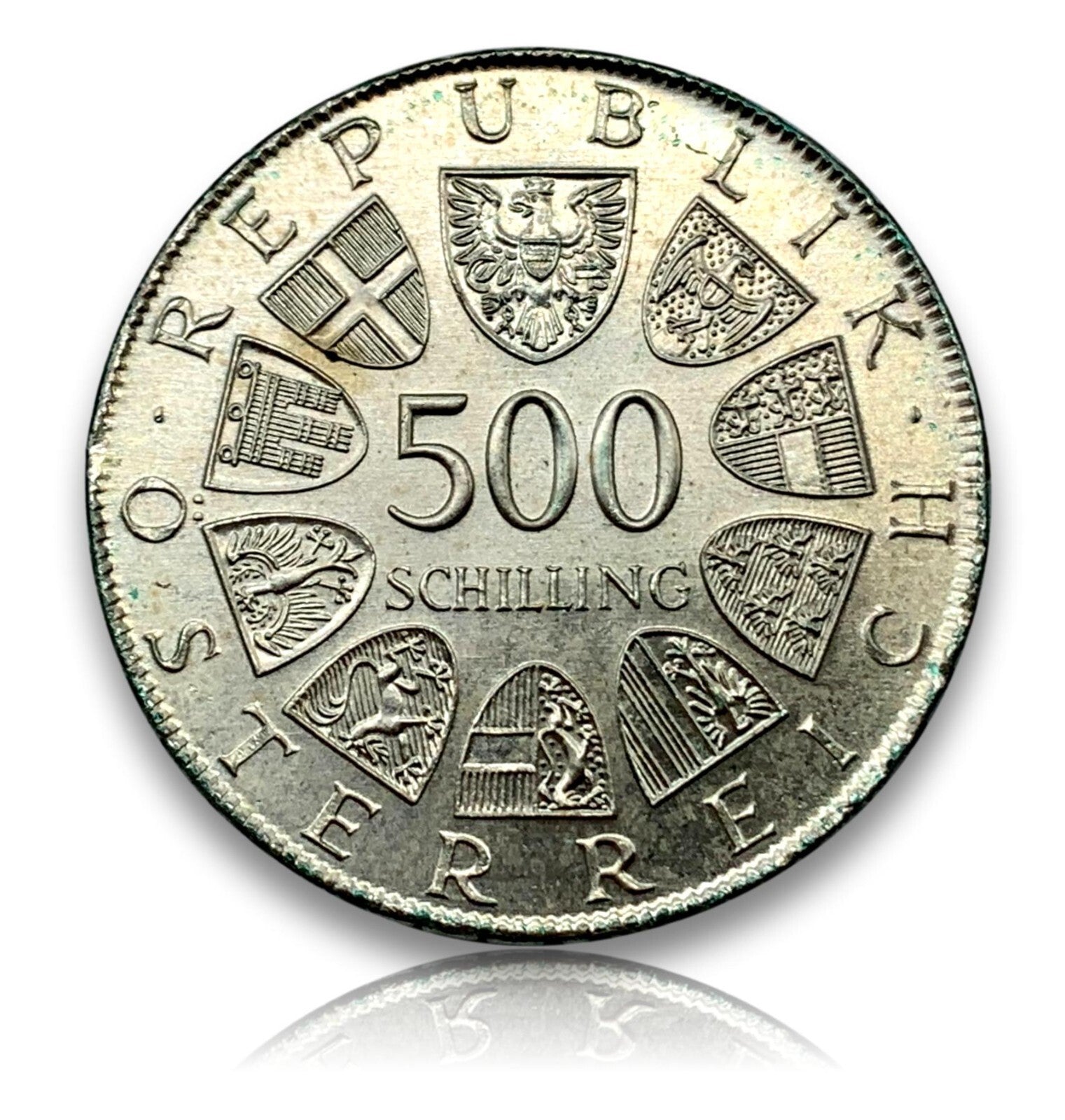 500 Schilling Österreich - Silber Münze - Anton Wildgans - Stgl1