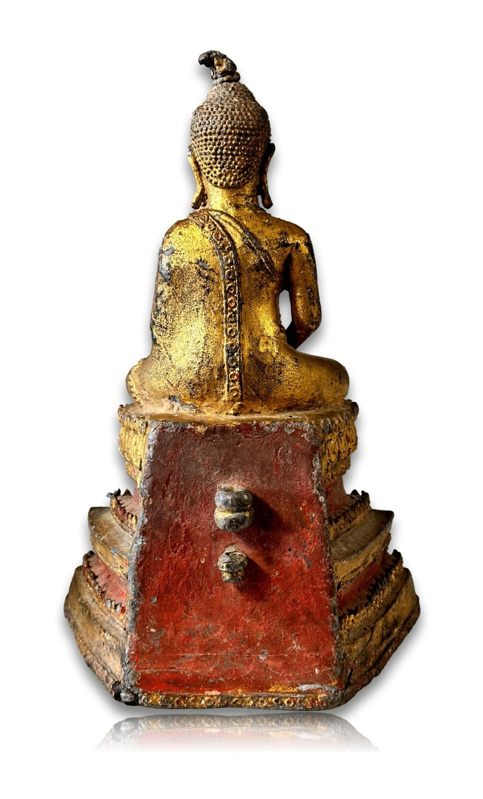 Feuervergoldeter Bronze - Buddha - Dhyana Mudra - Thailand 19. Jahrhundert3