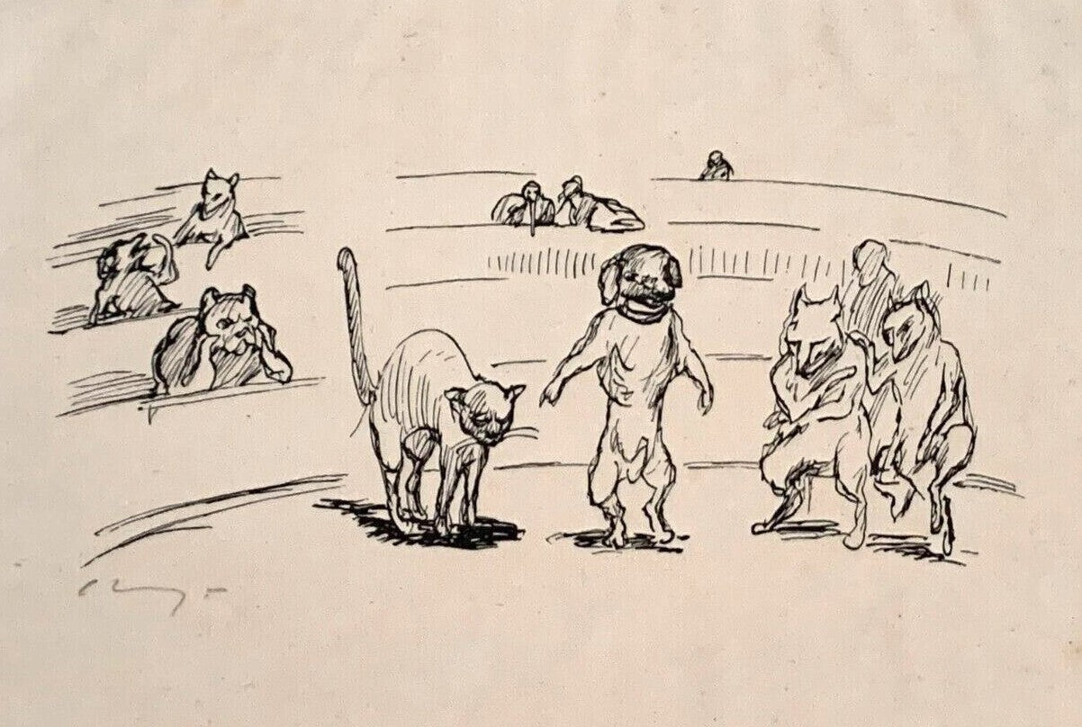 Max Slevogt 1868-1932 - Lithographie - Szenische Illustration - signiert 0