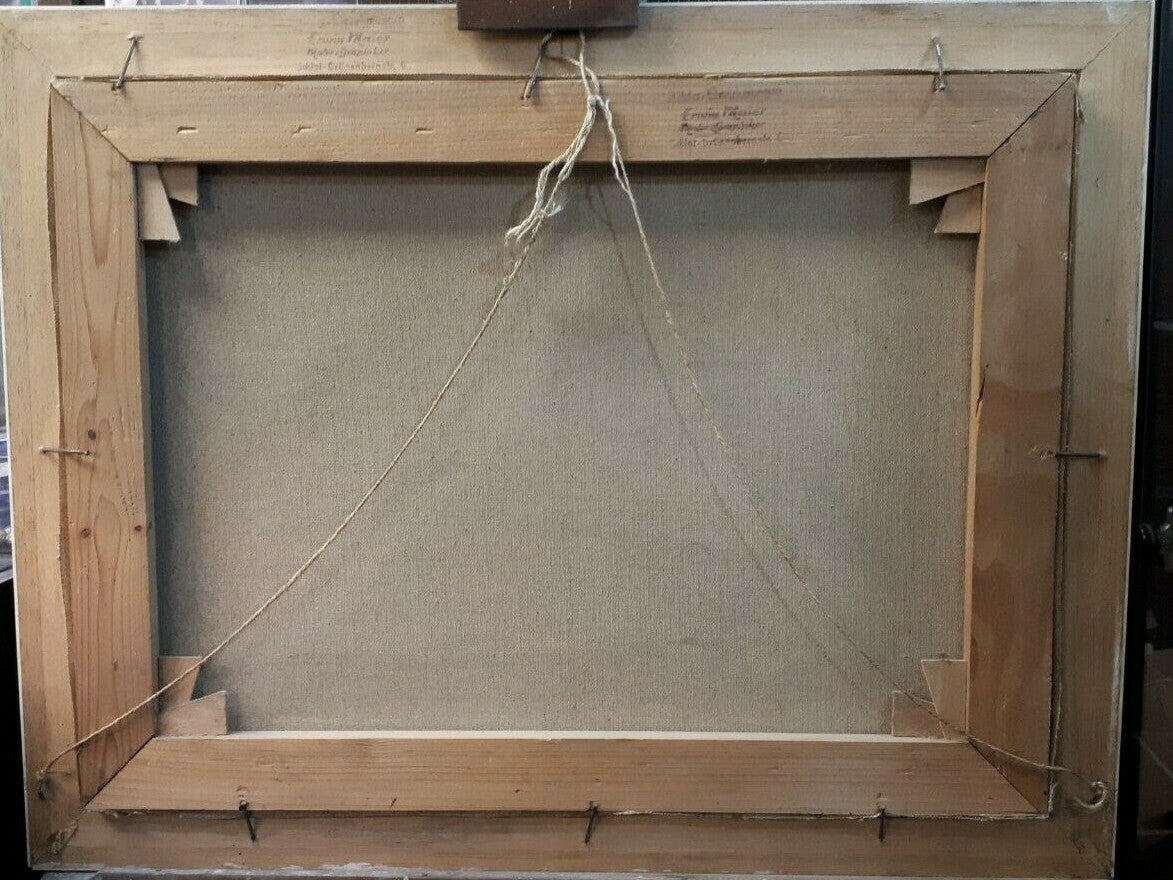 Ölgemälde - Öl auf Leinen - Hohenstaufen - signiert Erwin Maier 1961 - gerahmt6