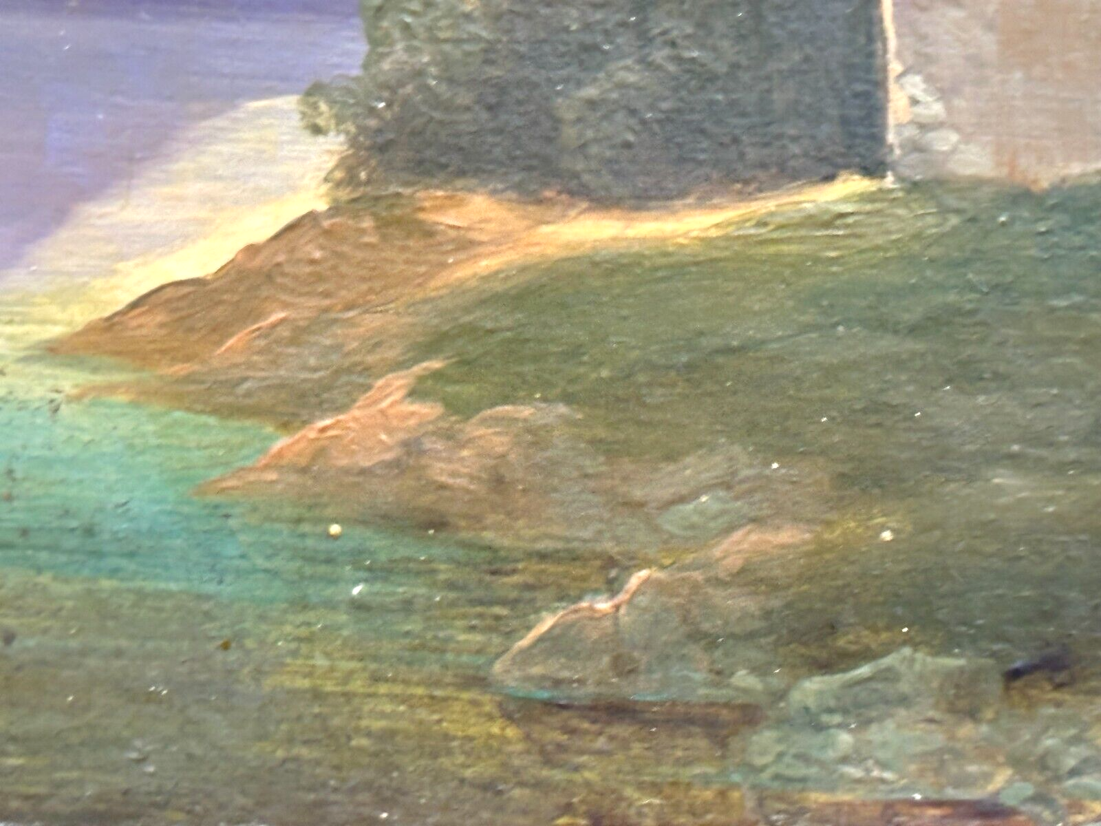 Öl auf auf Holz - Franz Sager 1821-ca. 1891 - Blick auf den Hallstättersee 18476