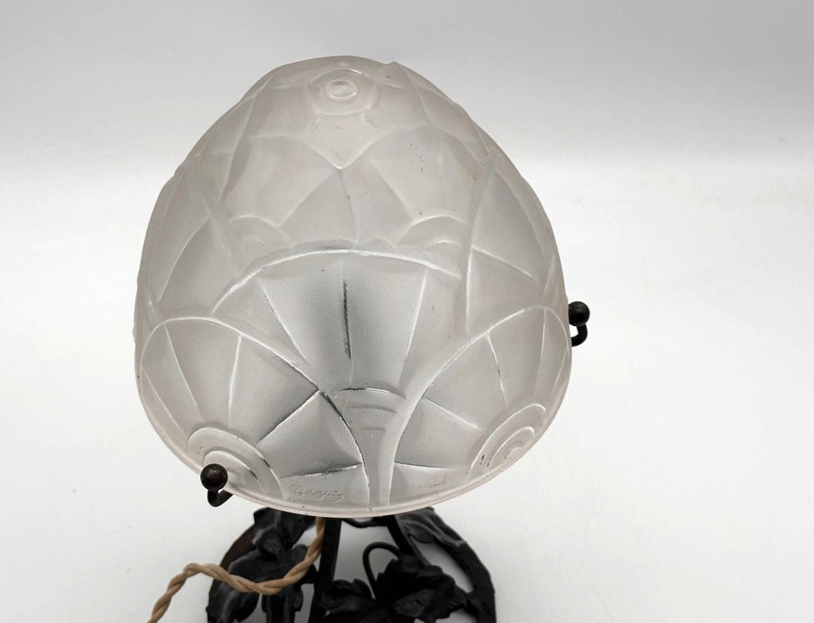 Original Degué Art Déco Tischlampe – Frankreich um 1925–1935 – signiert4