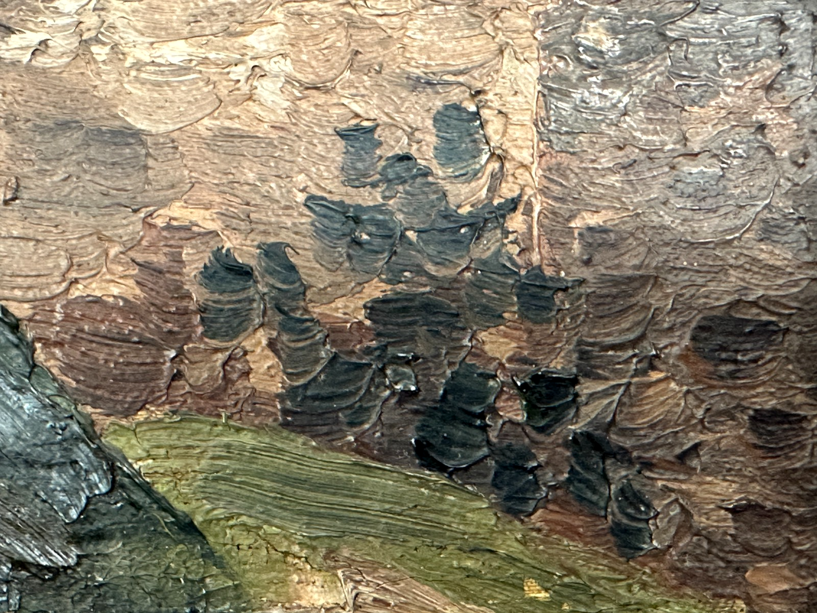 Öl auf Leinwand - Impressionismus - Kirche mit Zwiebelturm - gerahmt unsigniert11
