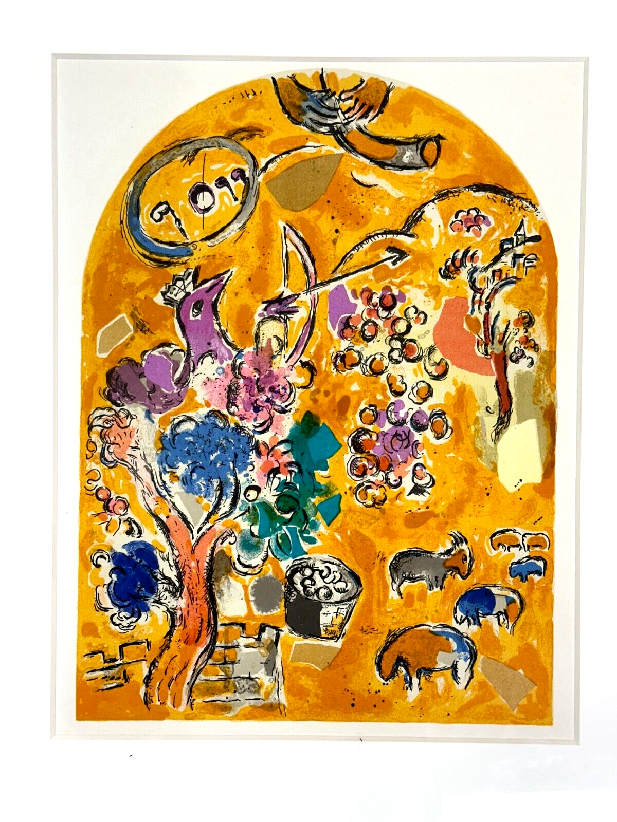 Marc Chagall 1887-1985 - Farblithographie - "La Tribu de Joseph" - Zertifikat1