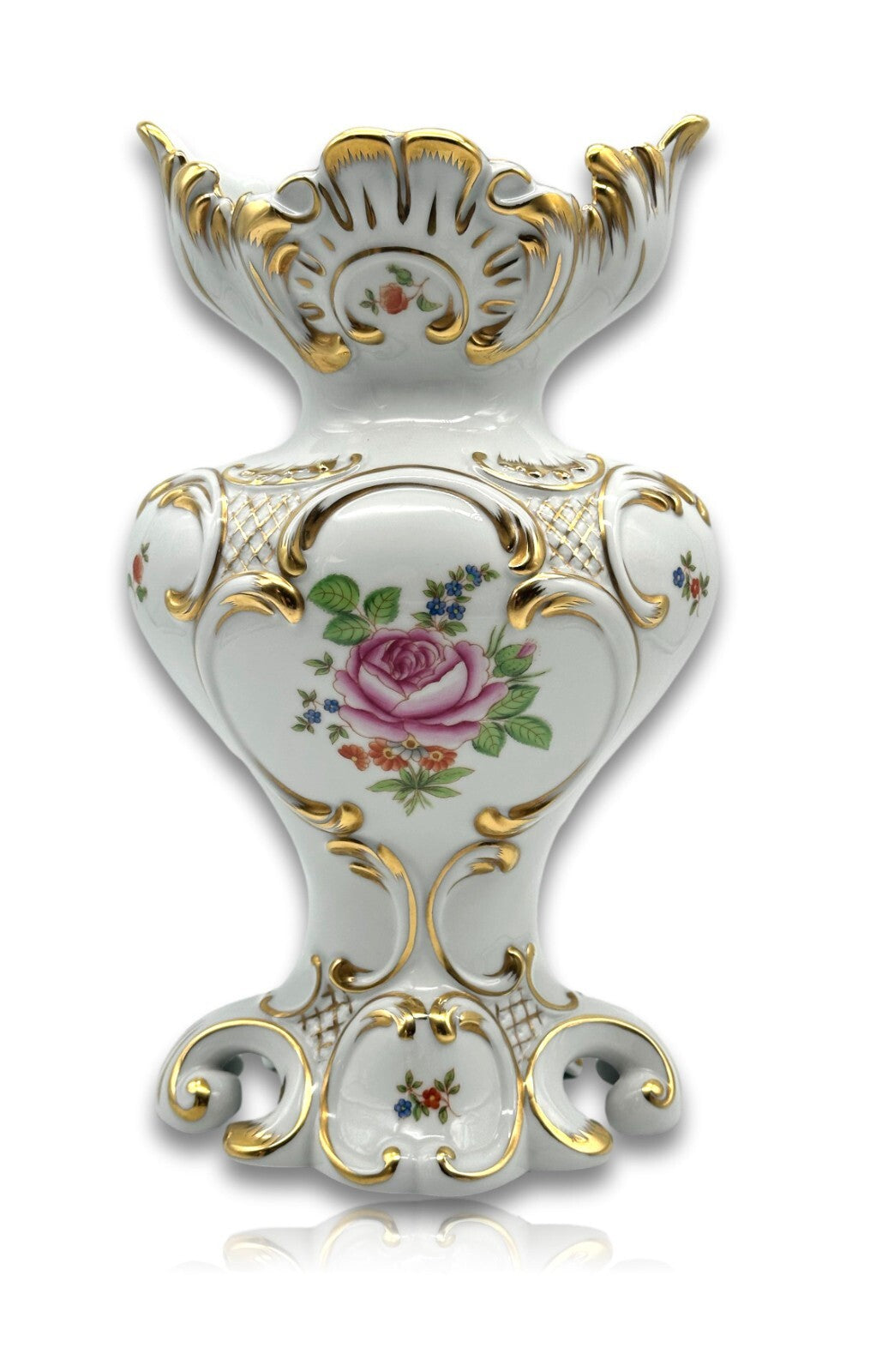 Herend 6663/PBR - Prunkvase Vase - Porzellan - Petit Bouquet De Rose Handbemalt3