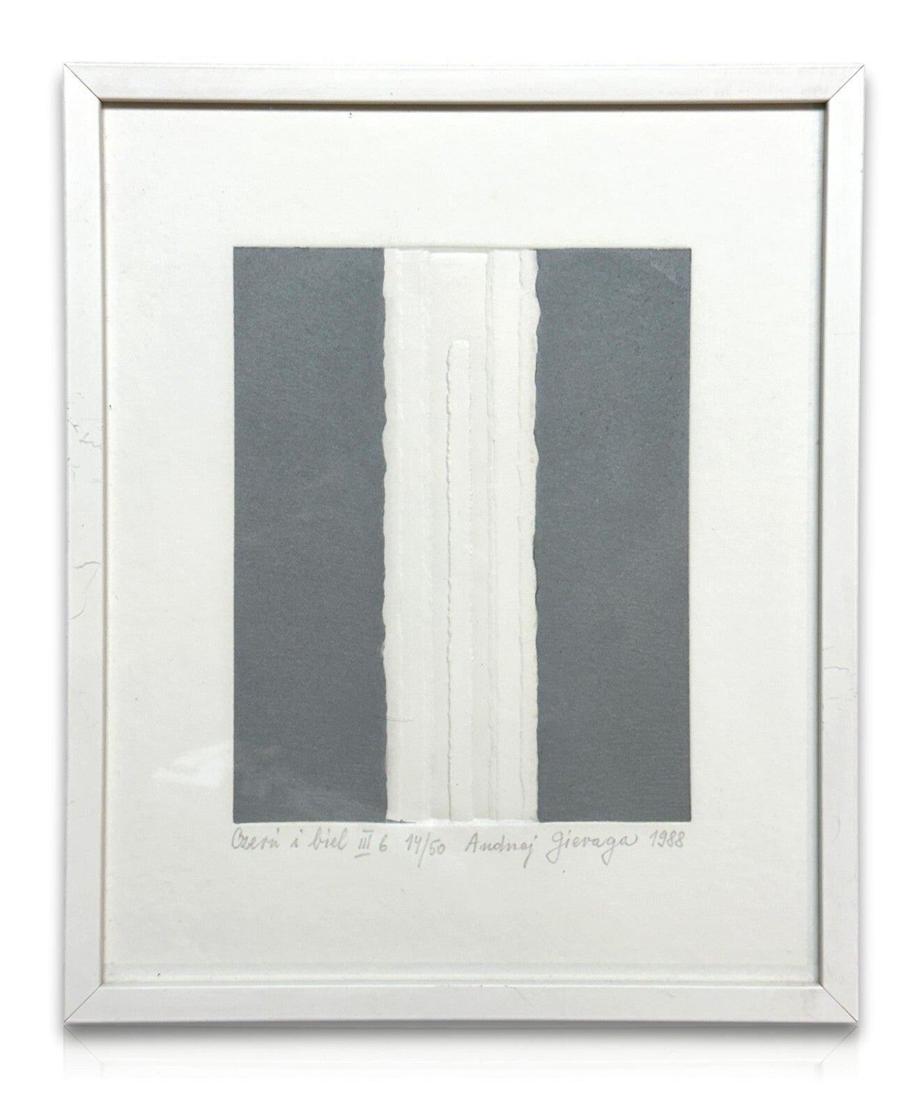 Andrzej Stanisław Gieraga - Reflief Radierung - 'czerń i biel' 1988 - sign num.0