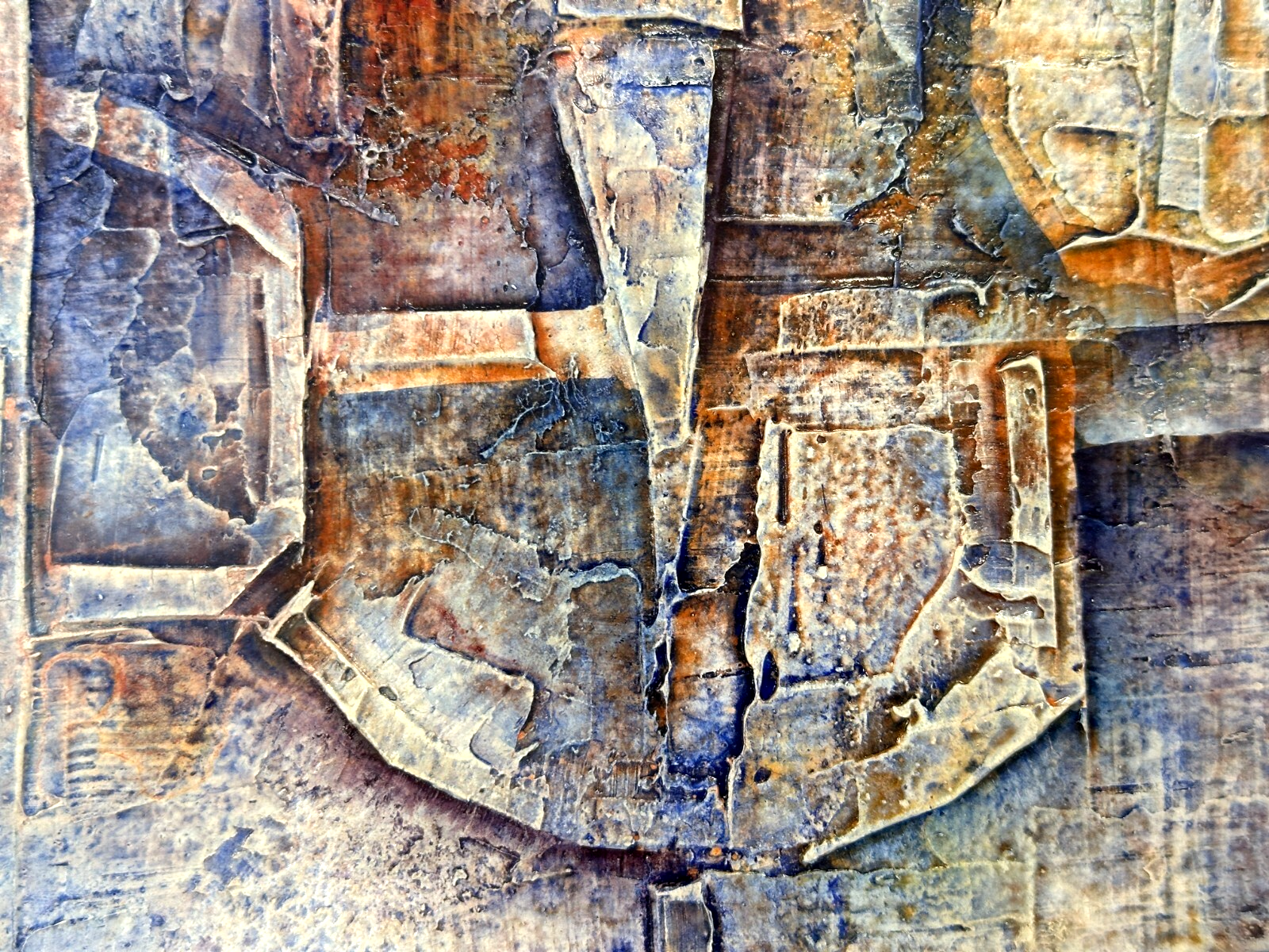Jesus Iraizoz - Mixed Media - Abstrakte Komposition Ölfarbe - signiert gerahmt3