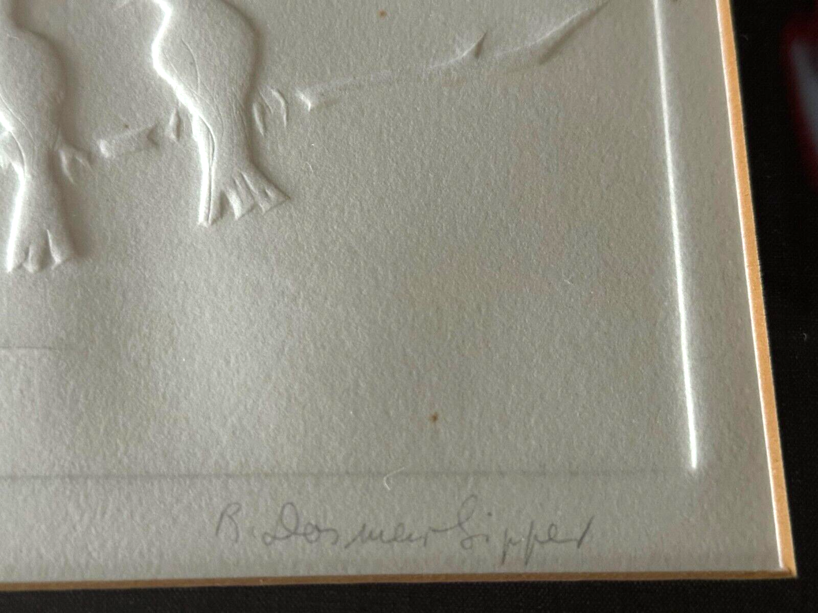 Geprägtes Büttenpapier - Ruth Dosmar Sipper 1922-2022 - 'der frühe Tratsch' 1/504