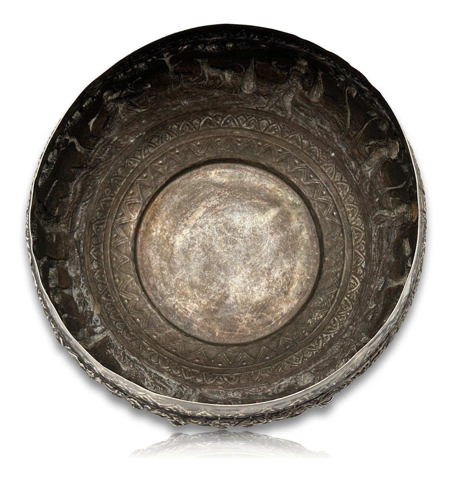 Silberschale mit figürlichem Hochreliefdekor – Südostasien - ca. 1900/30 - Burma11