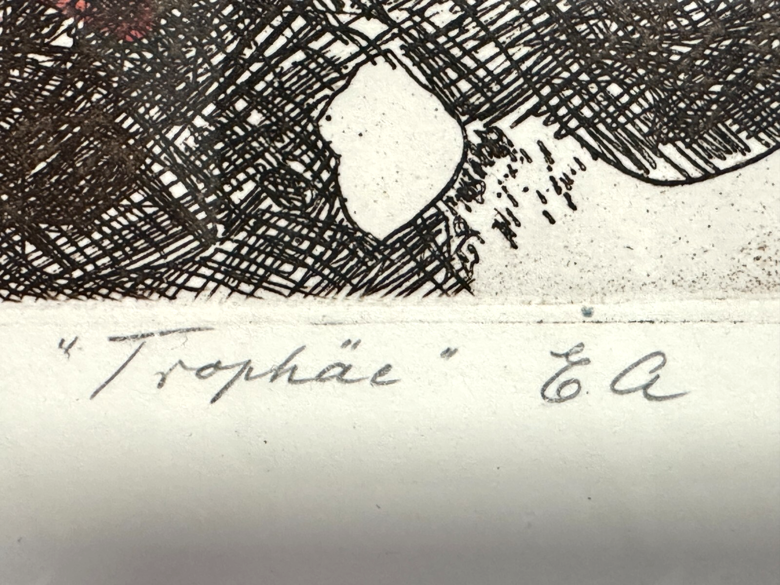 Hein Nowag 1907-1984 - farbige Radierung 1981 - 'Trophäe' - gerahmt & signiert8