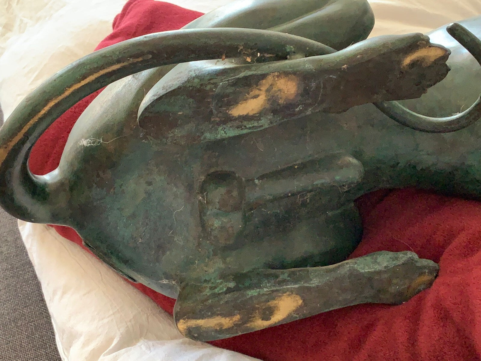 Windhund Paar Lebensgroß - Bronze patiniert - signiert - Vintage9